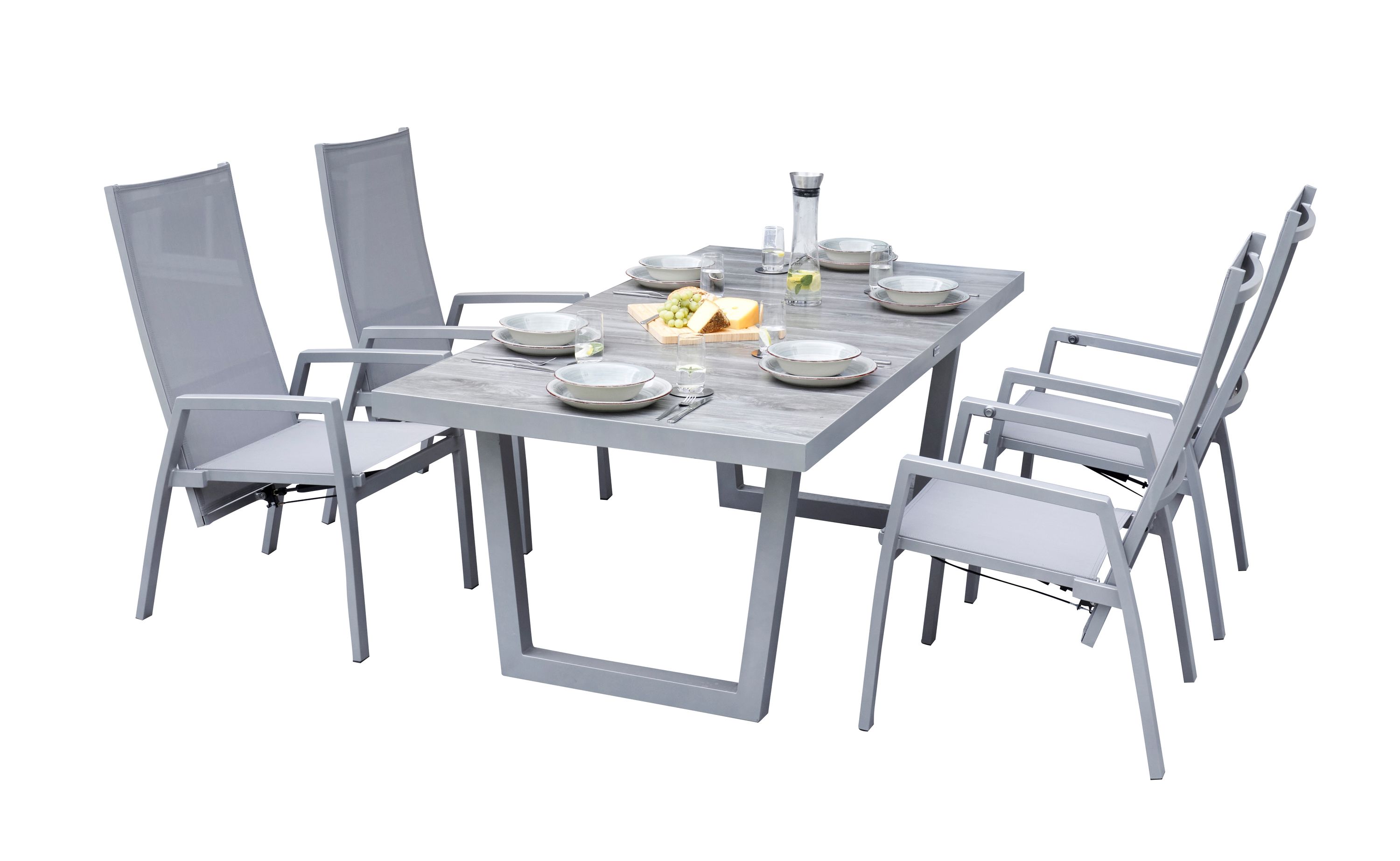 LC Garden »Bondino« Dining Set I Sitzgruppe Gartenset silber