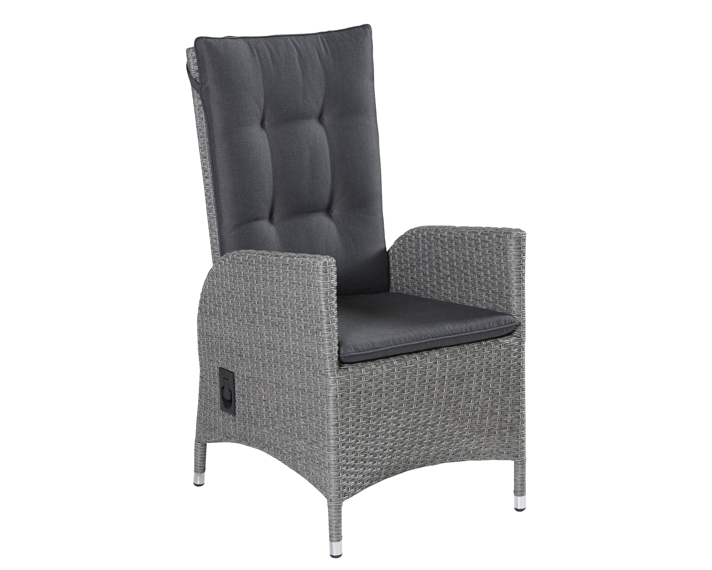 LC Garden »Modesto« 6er Set Positionsstuhl Verstellsessel grau inkl. Sitzkissen 70x67x108cm