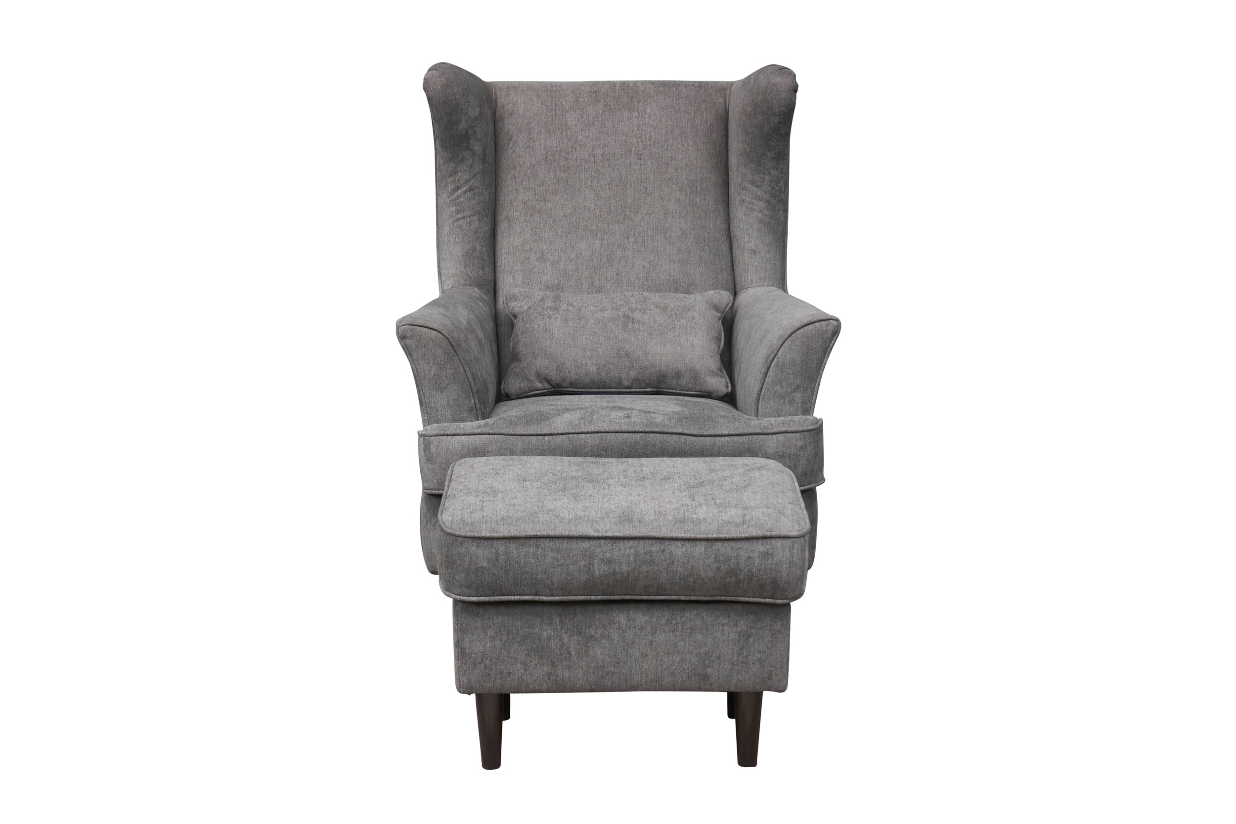 LC Home Sessel »Leyla« inkl. Hocker granit grau 83x80x108cm