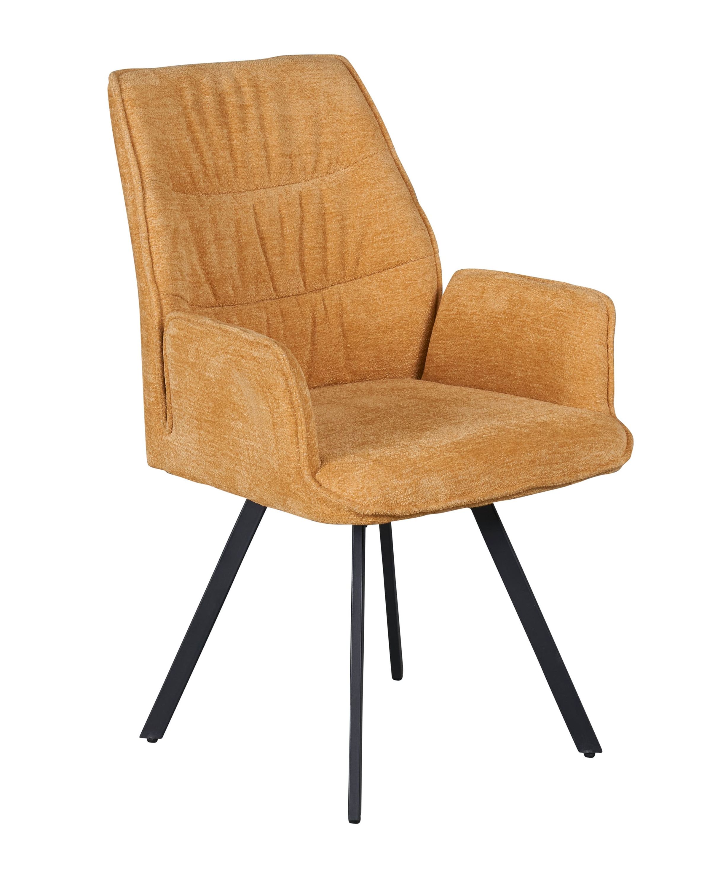 LC Home Esszimmerstuhl »Mellum« Drehstuhl Teddystoff gold 58x87x63cm