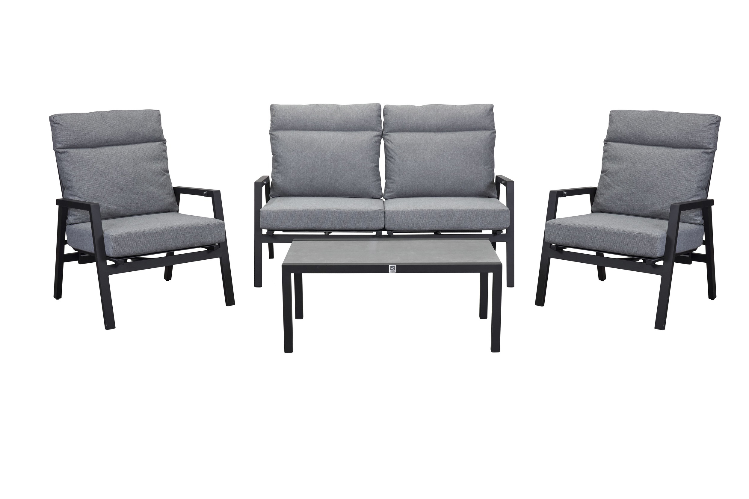 LC Garden »Sondrino« Living Lounge Set 4tlg. XL Sitzgruppe Loungemöbel Gartenset Textilen anthrazit