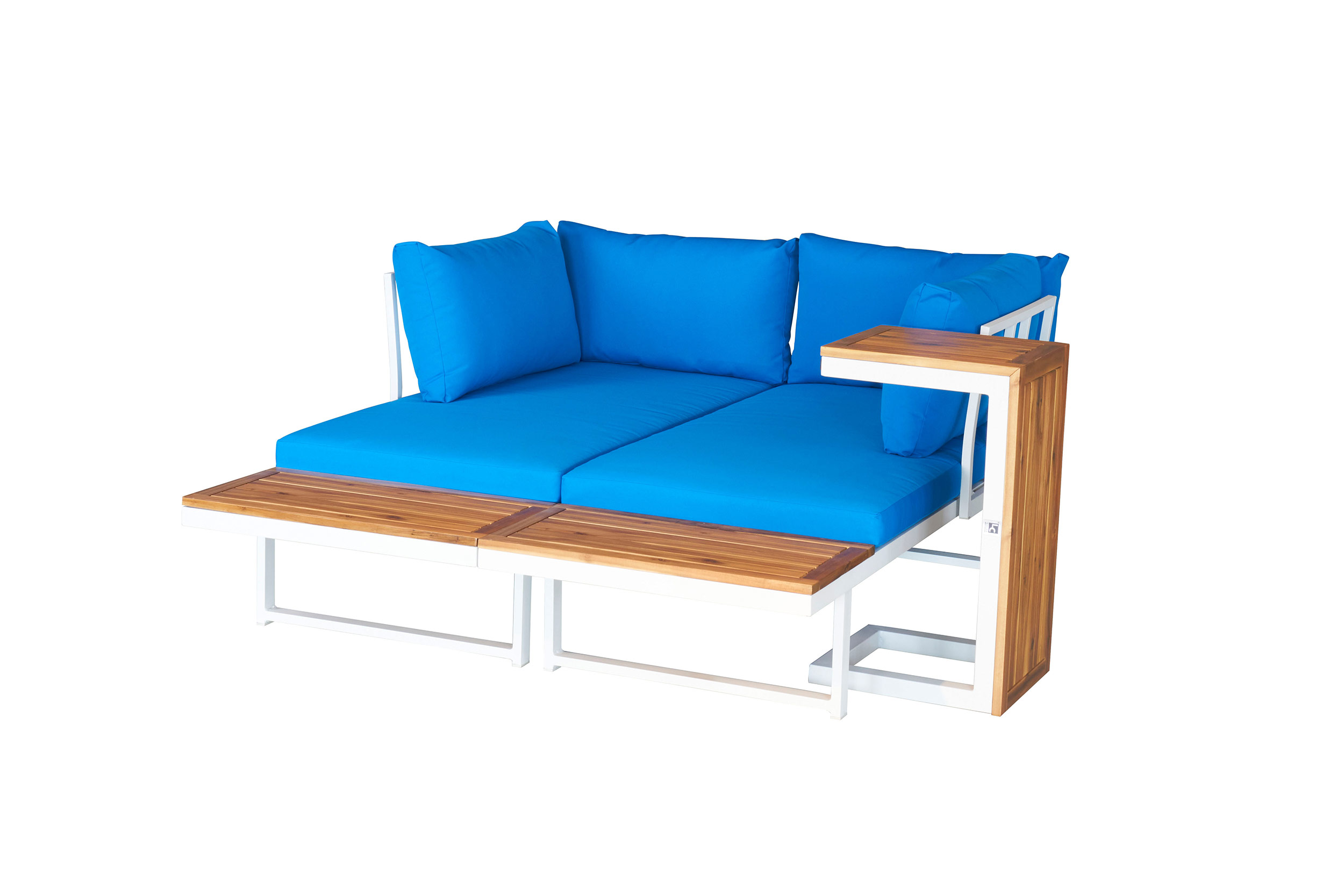 LC Garden »Sungardo« Gartenlounge Set 3tlg. weiß aus Aluminium Akazie