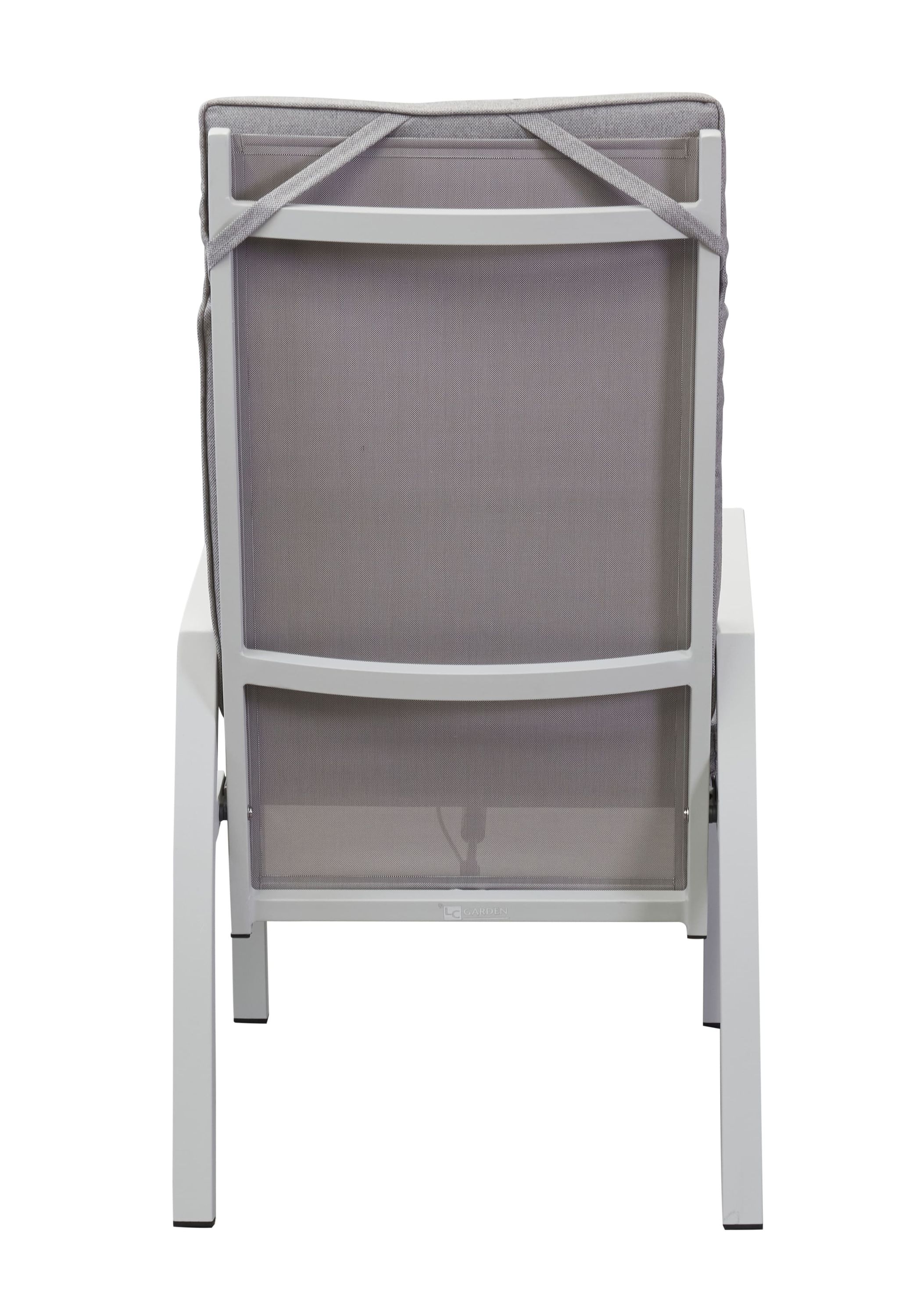 LC Garden 8er Set »Keramo« Positionsstuhl Textilen off-white Gartenstuhl mit Kissen