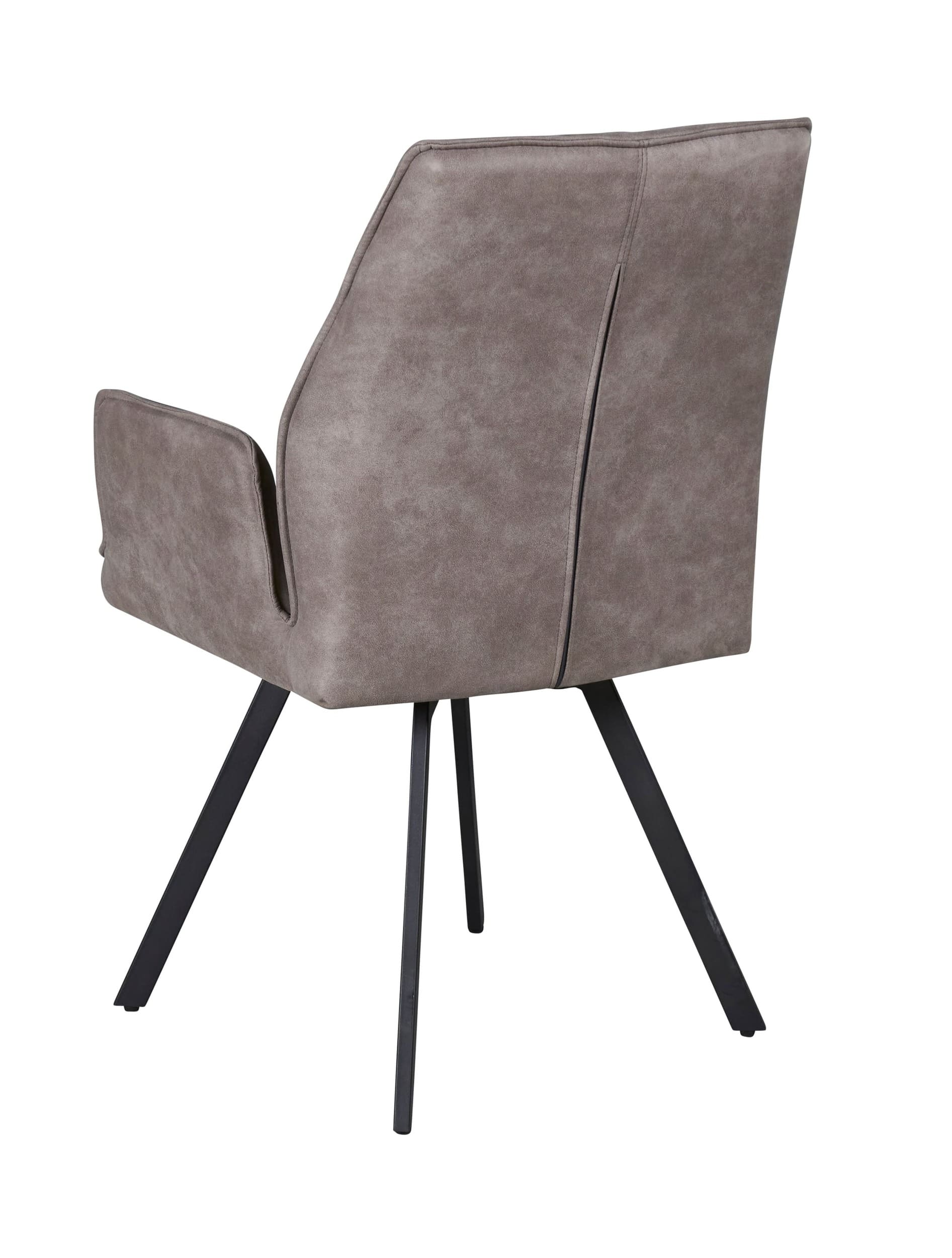 LC Home »Macau« Dining Set VI Sitzgruppe Lederoptik grau