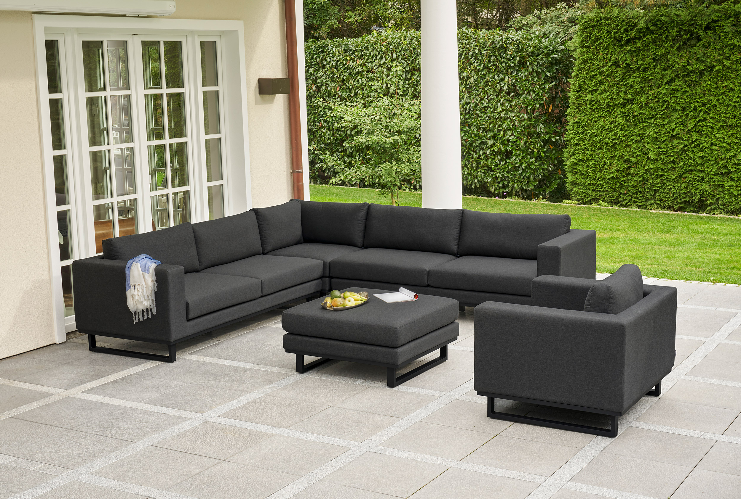 »Sunrino« Living Set II Sitzgruppe Gartenlounge Bezug Sunbrella sooty