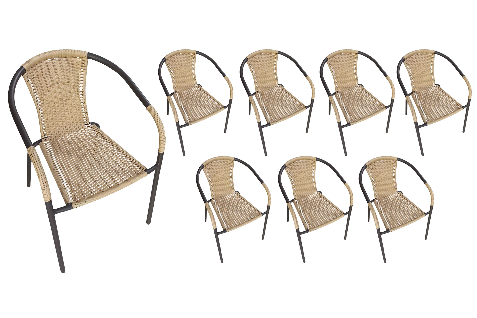 LC Garden »Garvista« 8er Set Stapelstuhl 56x62x72cm gelb Gartenstuhl Terassenstuhl