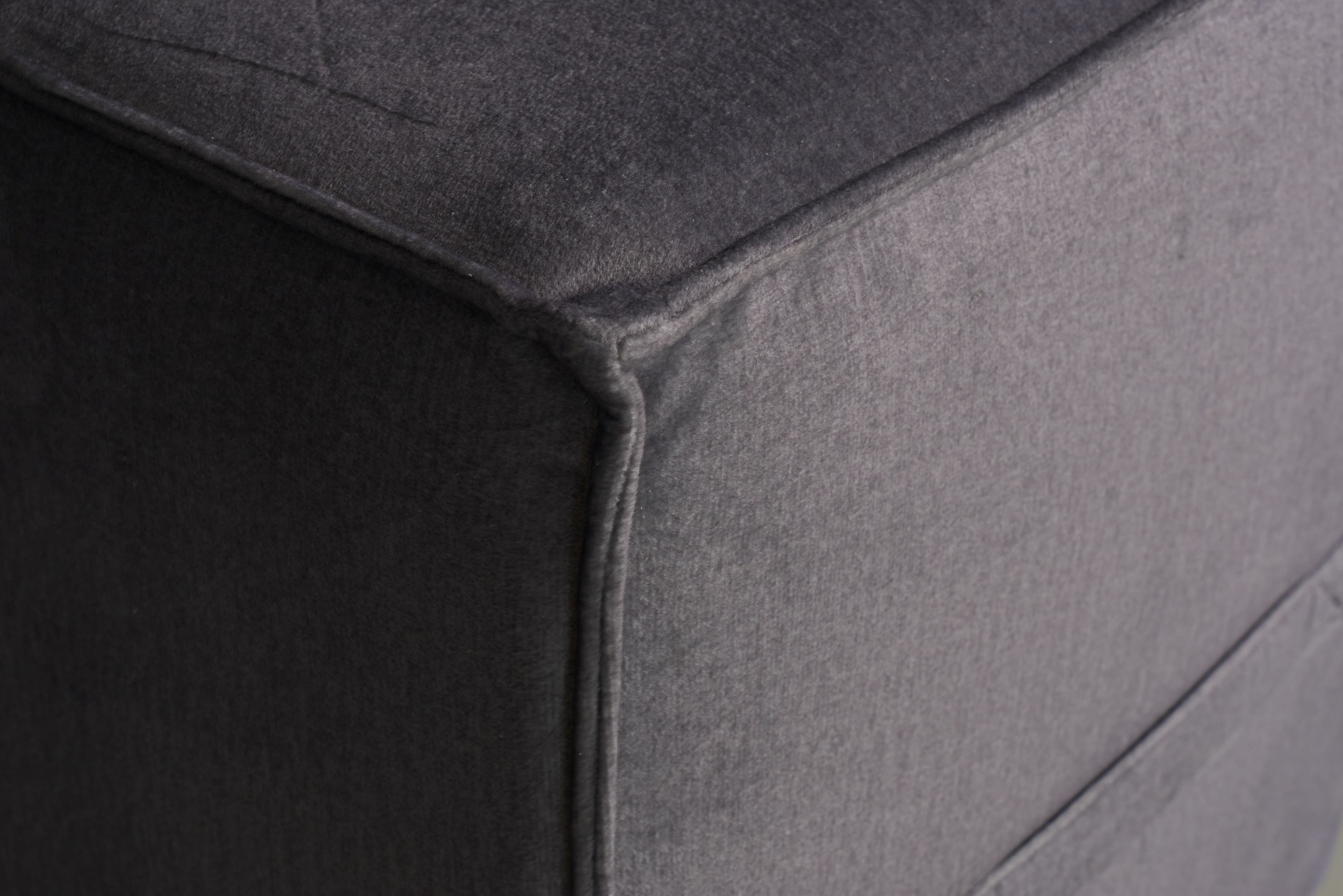 LC Home Sitzhocker »Danzig« inkl. Griff Velouroptik anthrazit 41x41x44cm