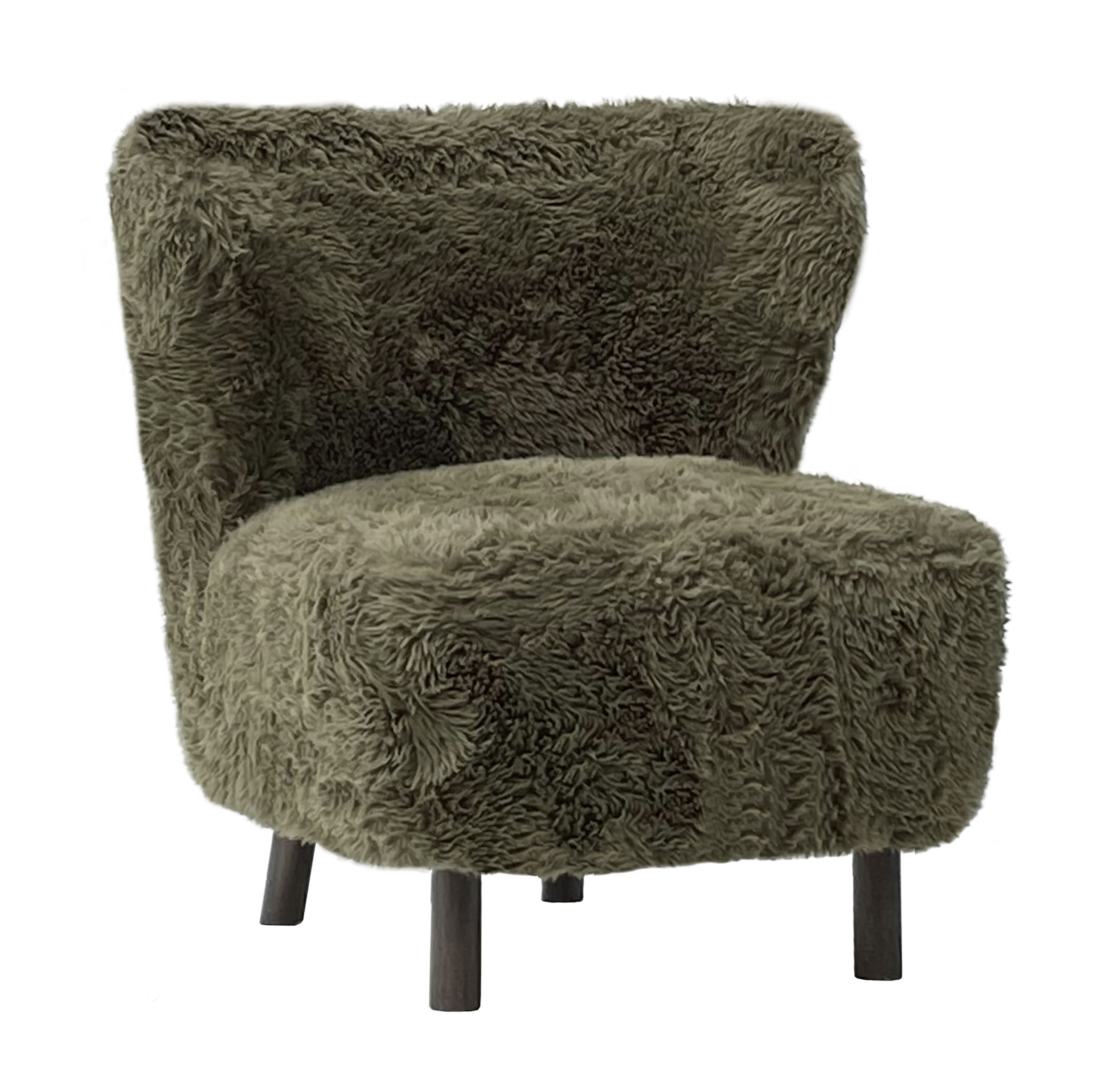 LC Home Ohrenessel »Cork« Felloptik grün Loungesessel Retrosessel 