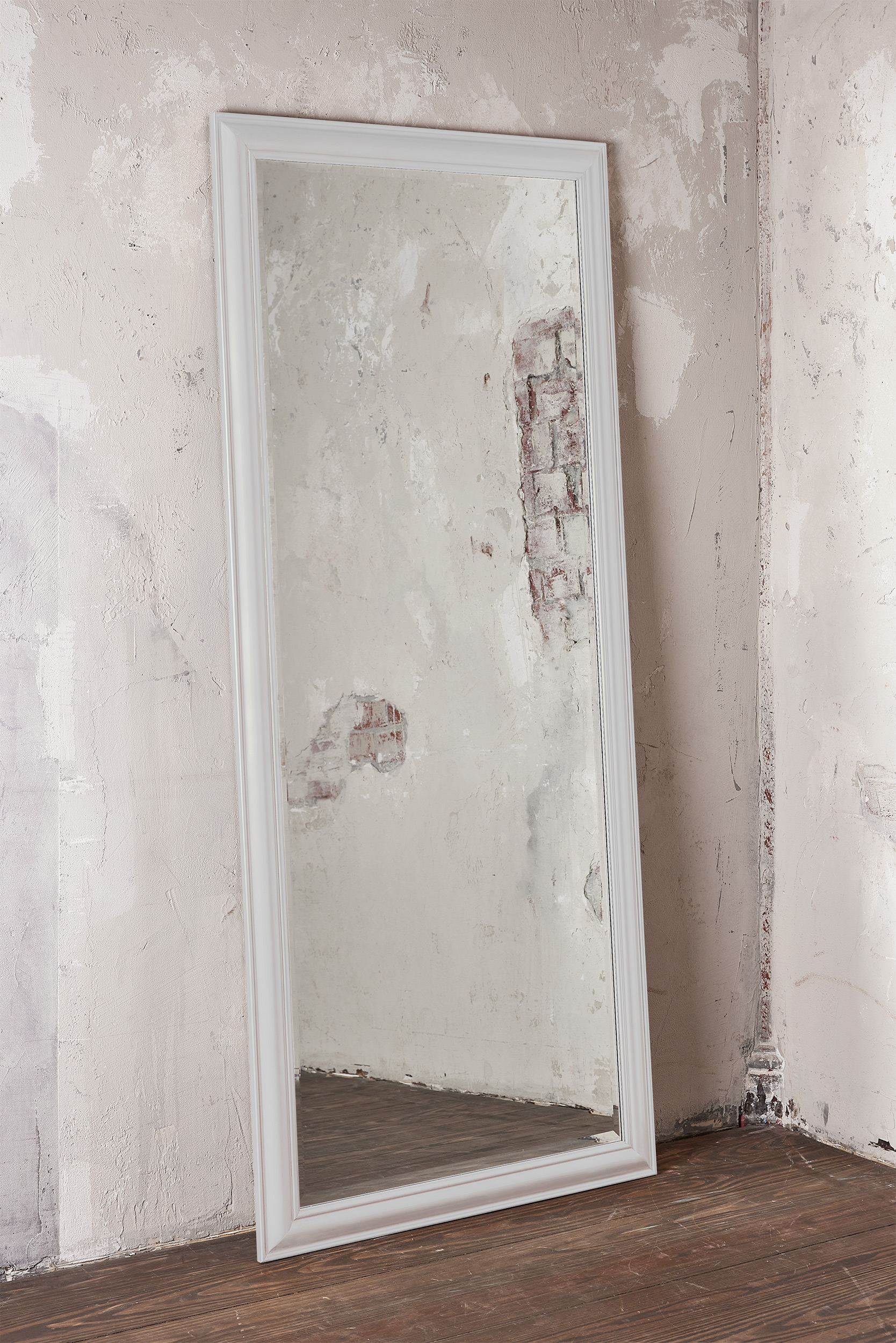 LC Home Wandspiegel Spiegel »Schlicht« Weiß ca. 180x80 cm Landhaus-Stil XL Ganzkörperspiegel