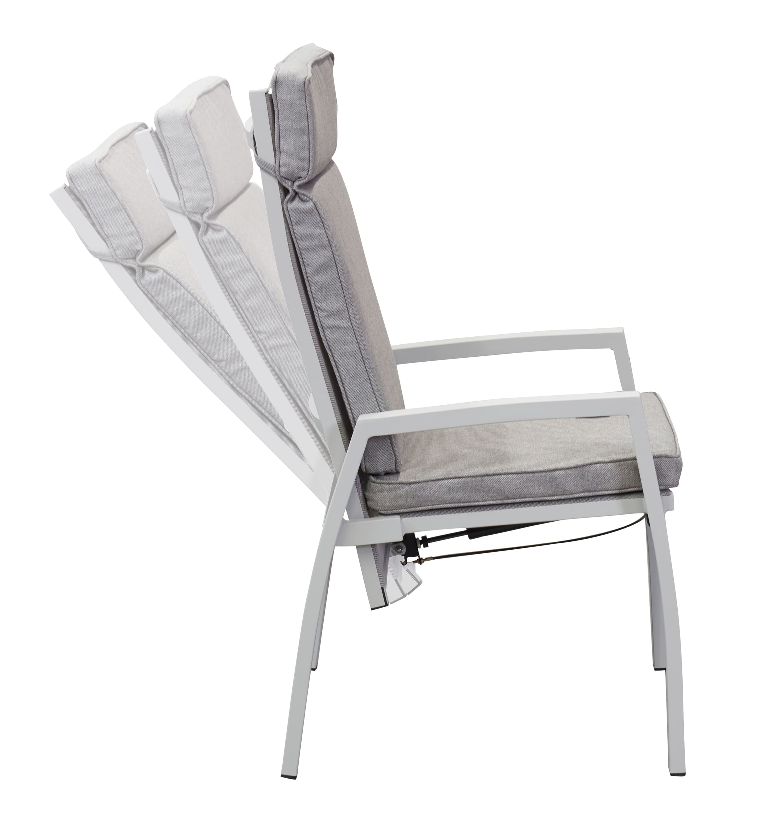 LC Garden 8er Set »Keramo« Positionsstuhl Textilen off-white Gartenstuhl mit Kissen