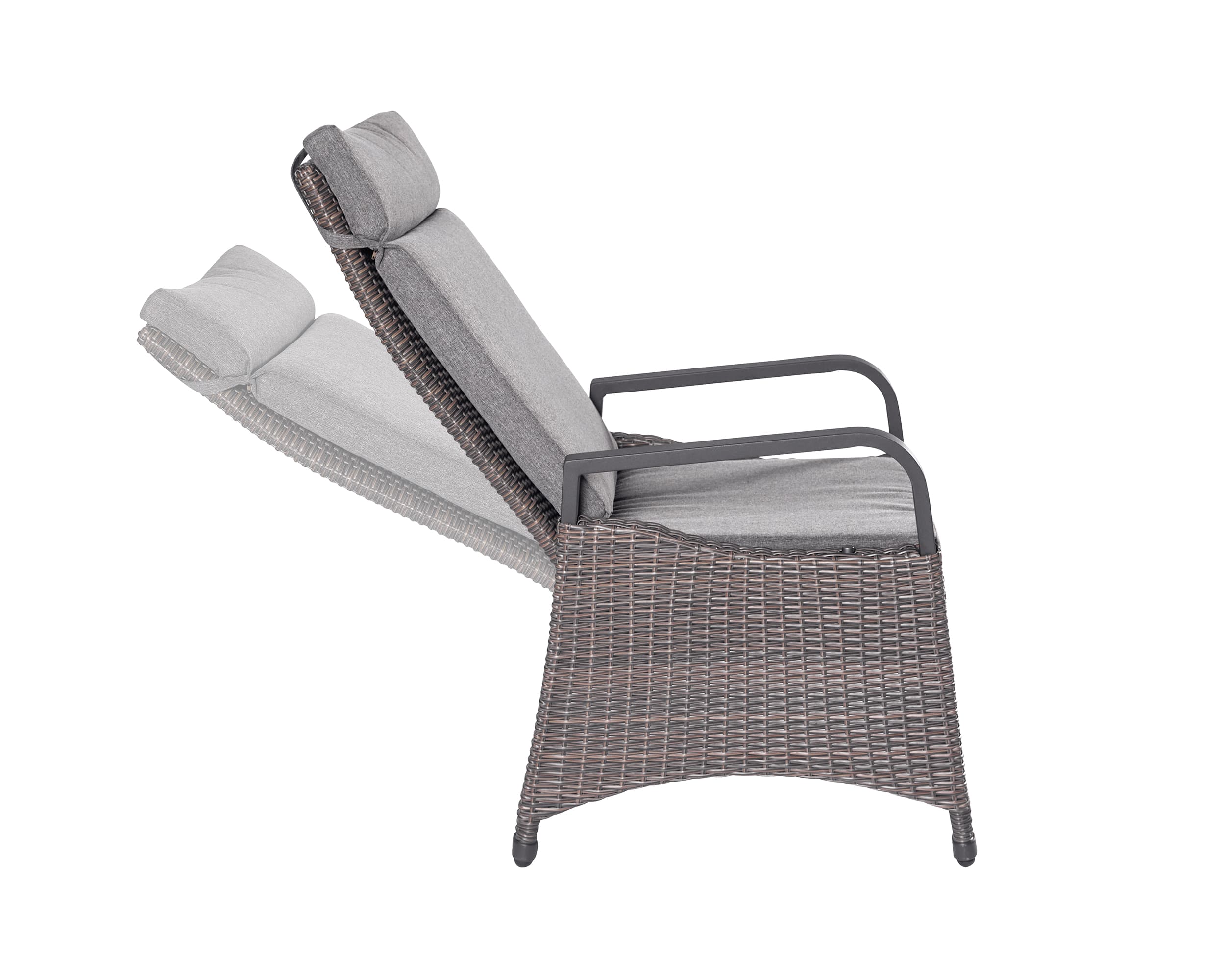 LC Garden »Komido« Dining Set I omega braun Garten Sitzgruppe aus handgeflochtenem Polyrattan inkl. Sitzkissen