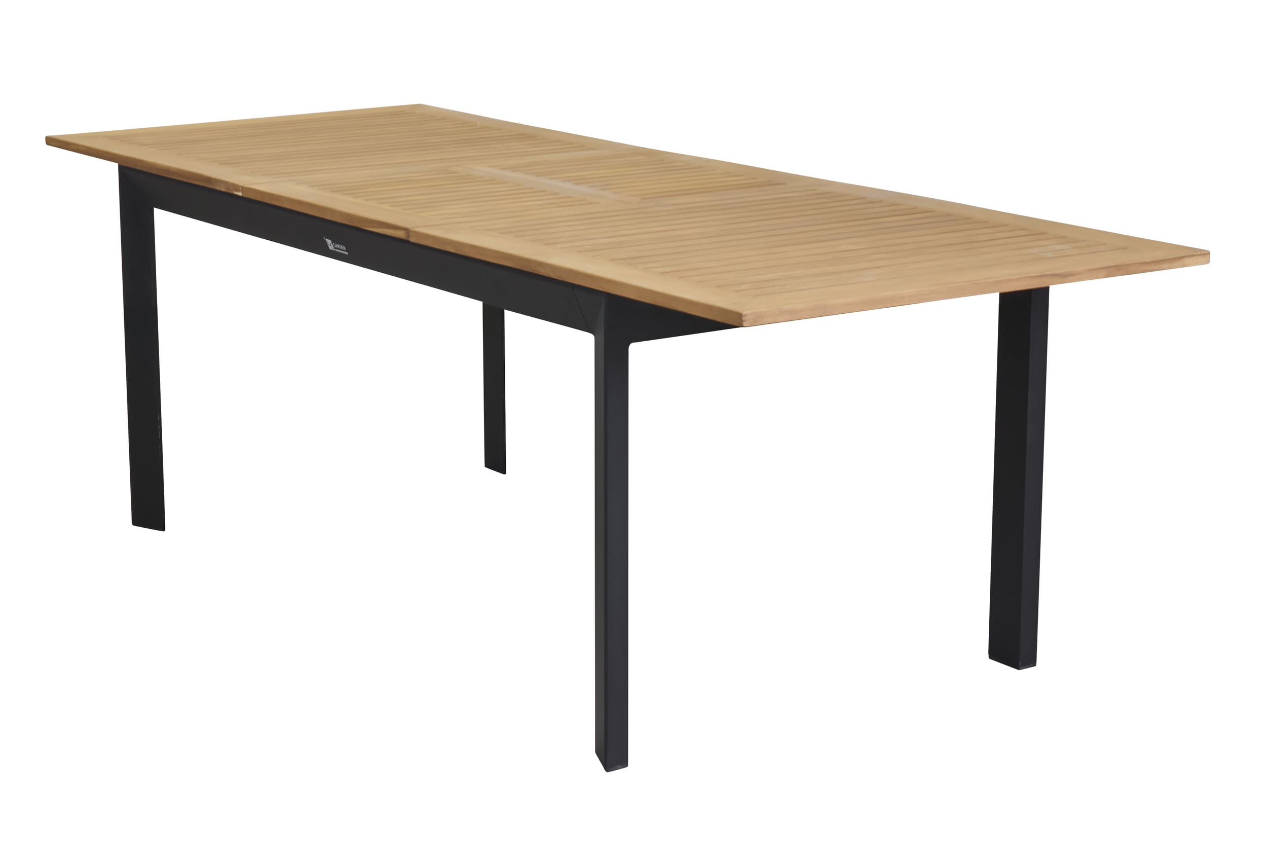 LC Garden »Unicamo« Ausziehtisch matt schwarz/Teak 180/240cm Gartentisch Terrassentisch
