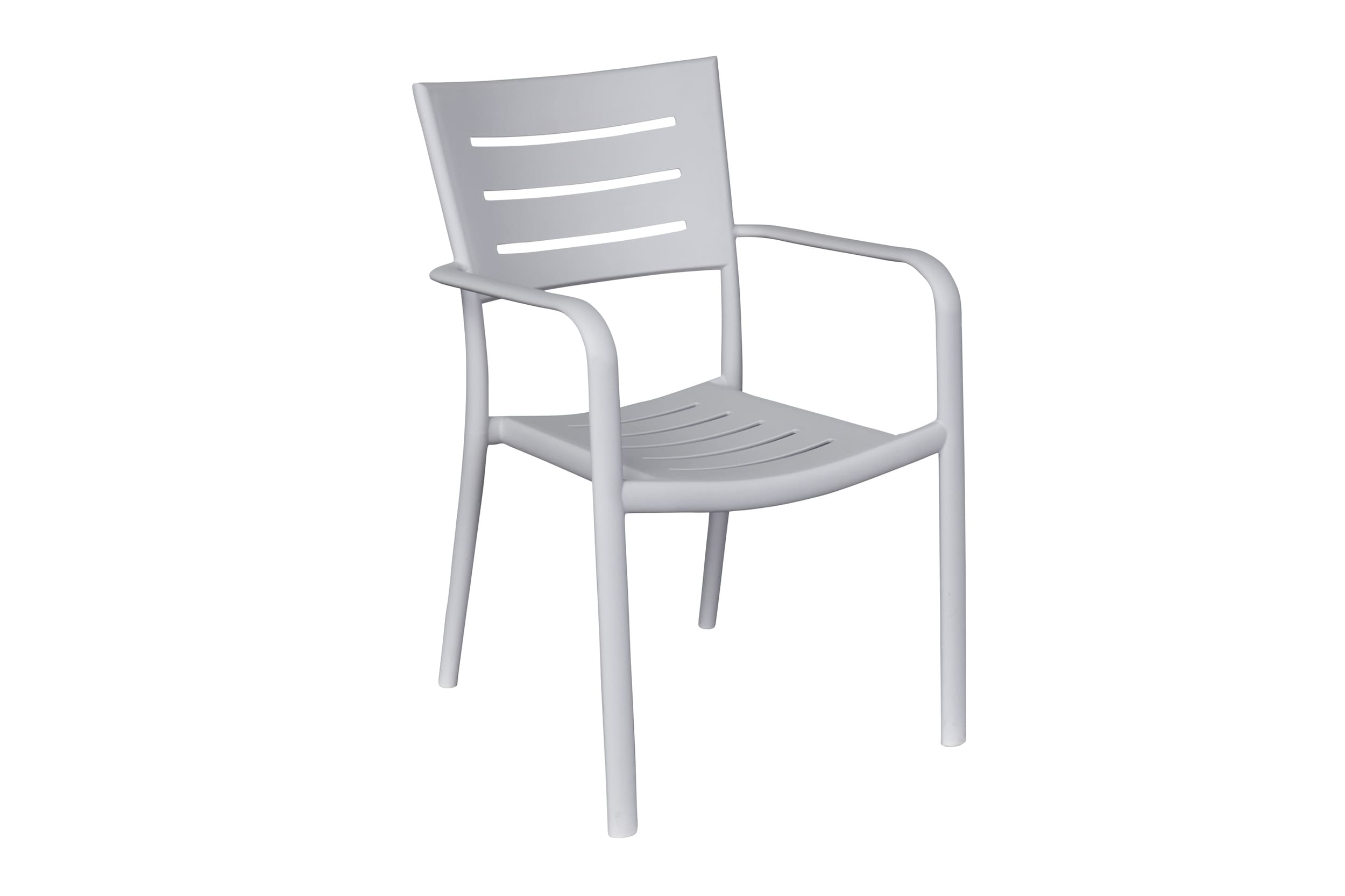 Lesli Living Stapelstuhl 4er Set – Grau, Kunststoff, Bistrostuhl – Stapelbar, Für Garten & Café