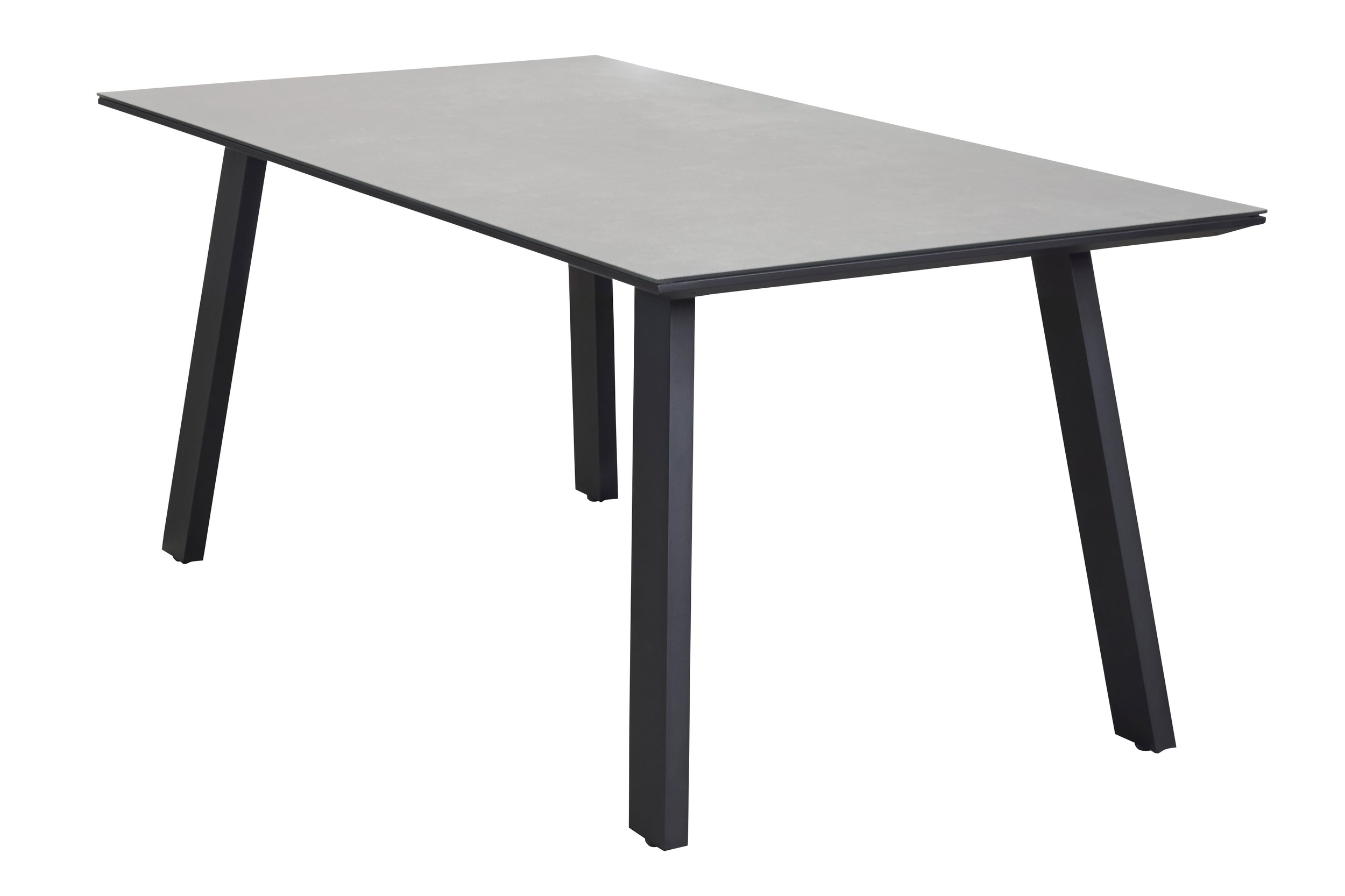 LC Garden »Sunrest« Esstisch matt schwarz/Beton-Optik 180x90cm Gartentisch Terrassentisch