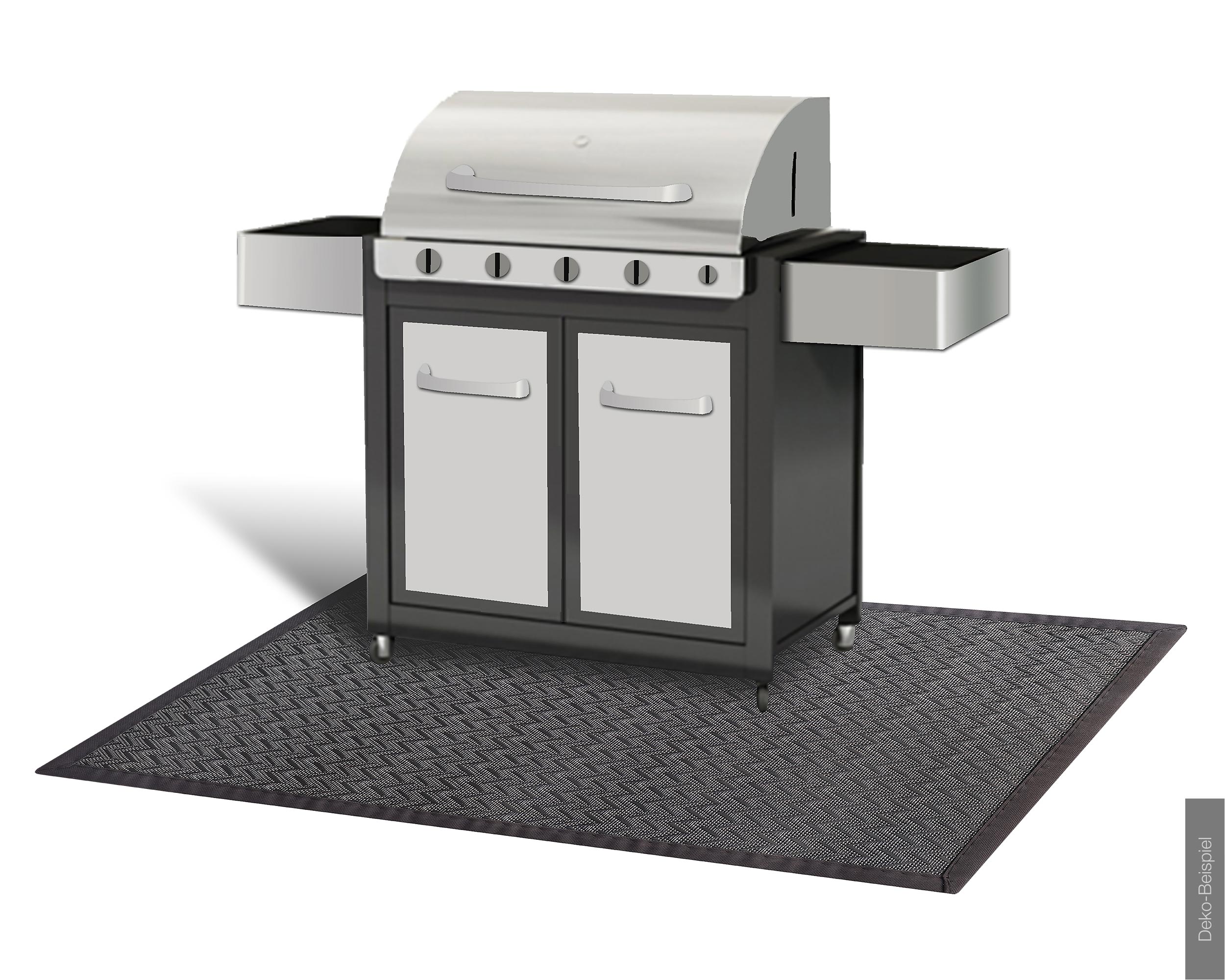 Lalee Teppich »Milo« Outdoorteppich anthrazit 120x180cm