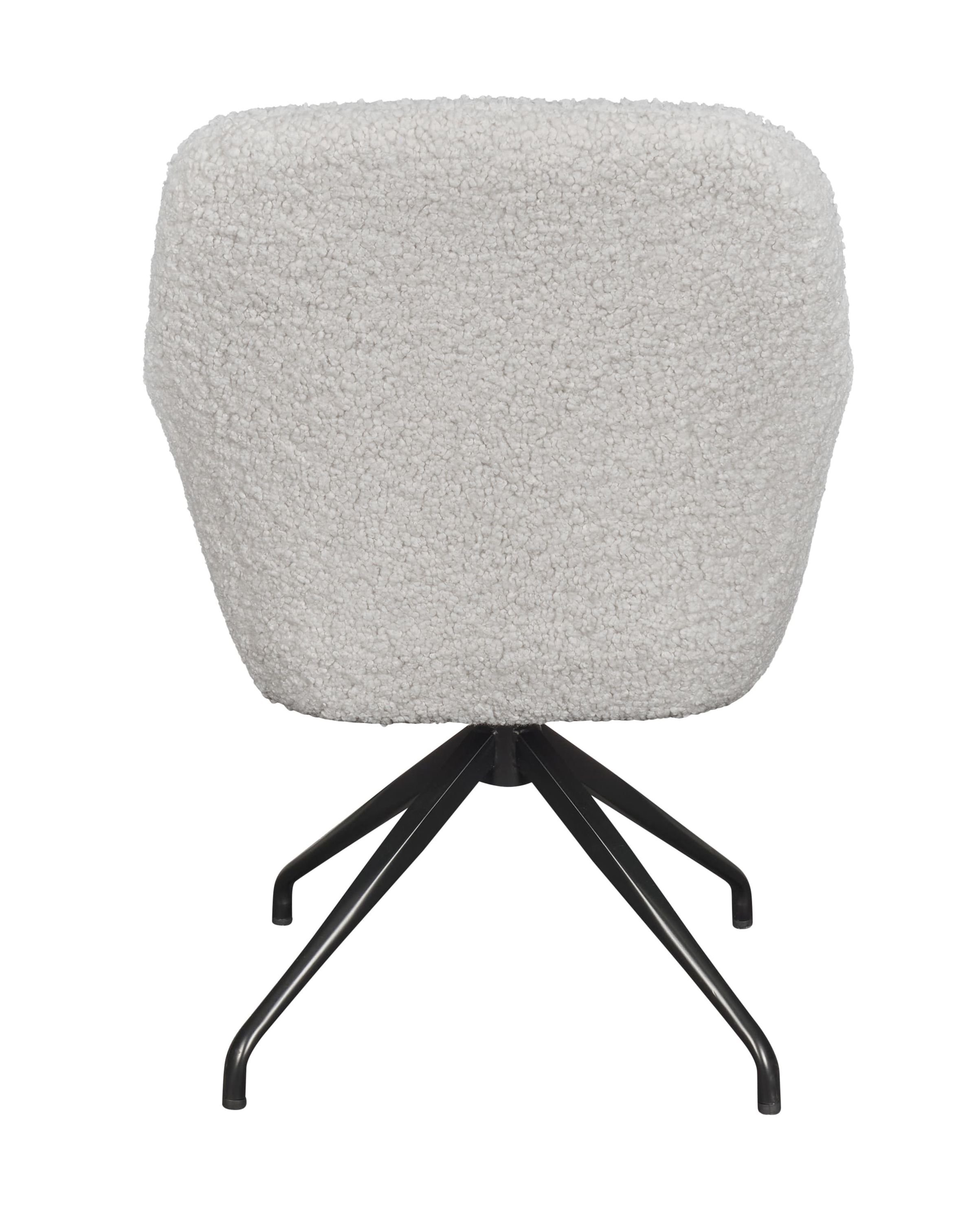 LC Home Essgruppe Trevina 5tlg. Esstisch Akazie U-Gestell 180cm + 4x Esszimmerstuhl Teddystoff Creme-weiß