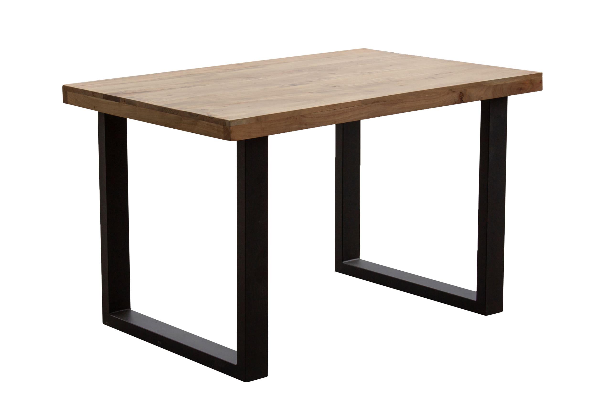 LC Home Esstisch 120x80cm Akazie Baumkante U-Metallgestell Holztisch Akazienholz Massivholz Industrial Design