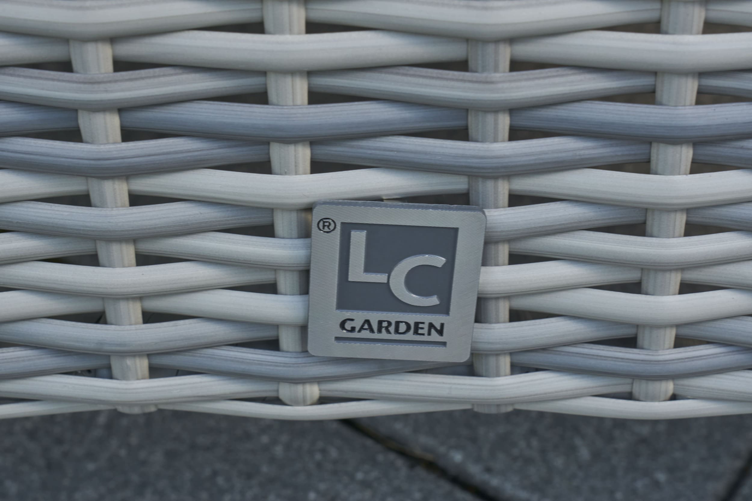 LC Garden 4er Set »Keramo« Positionsstuhl off-white/Teakholz Gartenstuhl mit Kissen
