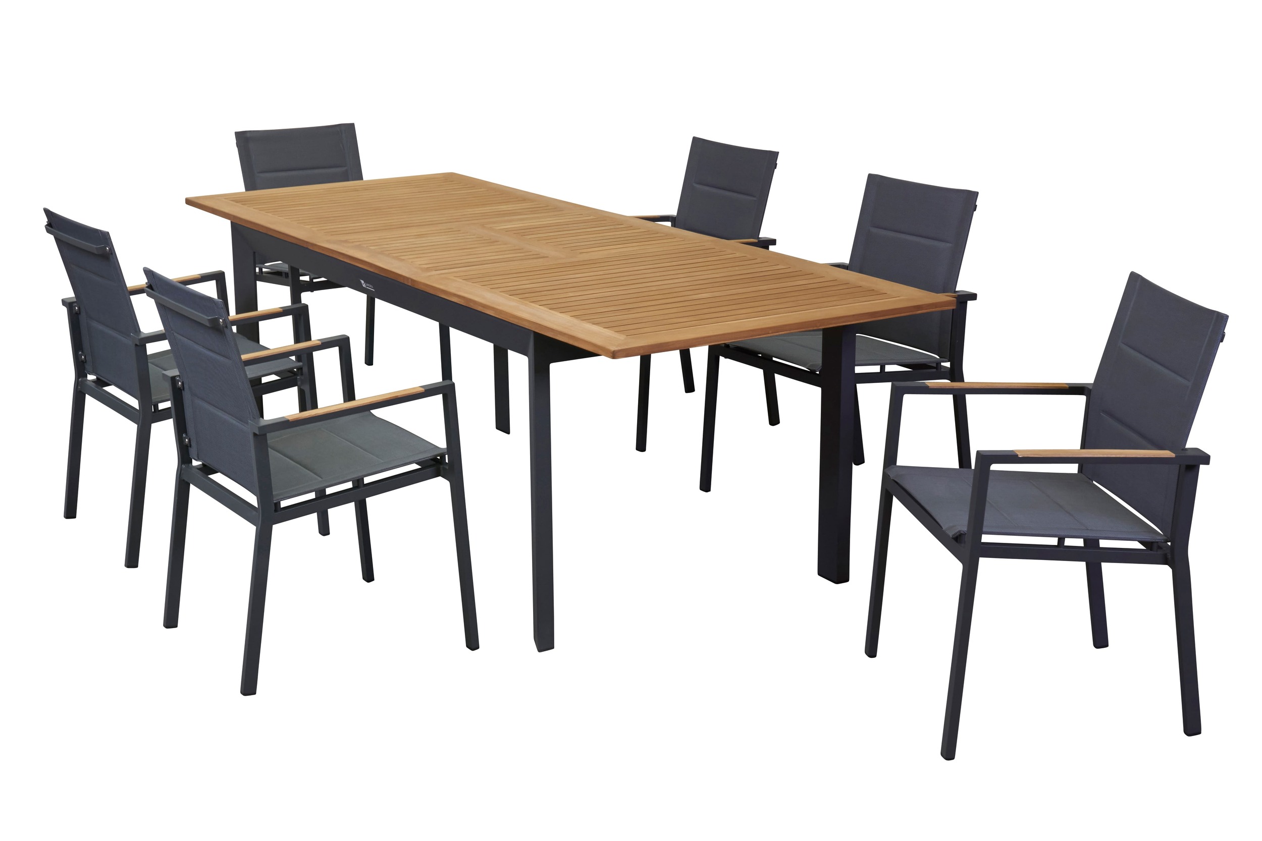 LC Garden »Unicamo« anthrazit Dining Set III 7tlg. Sitzgruppe Textilen Gartenset