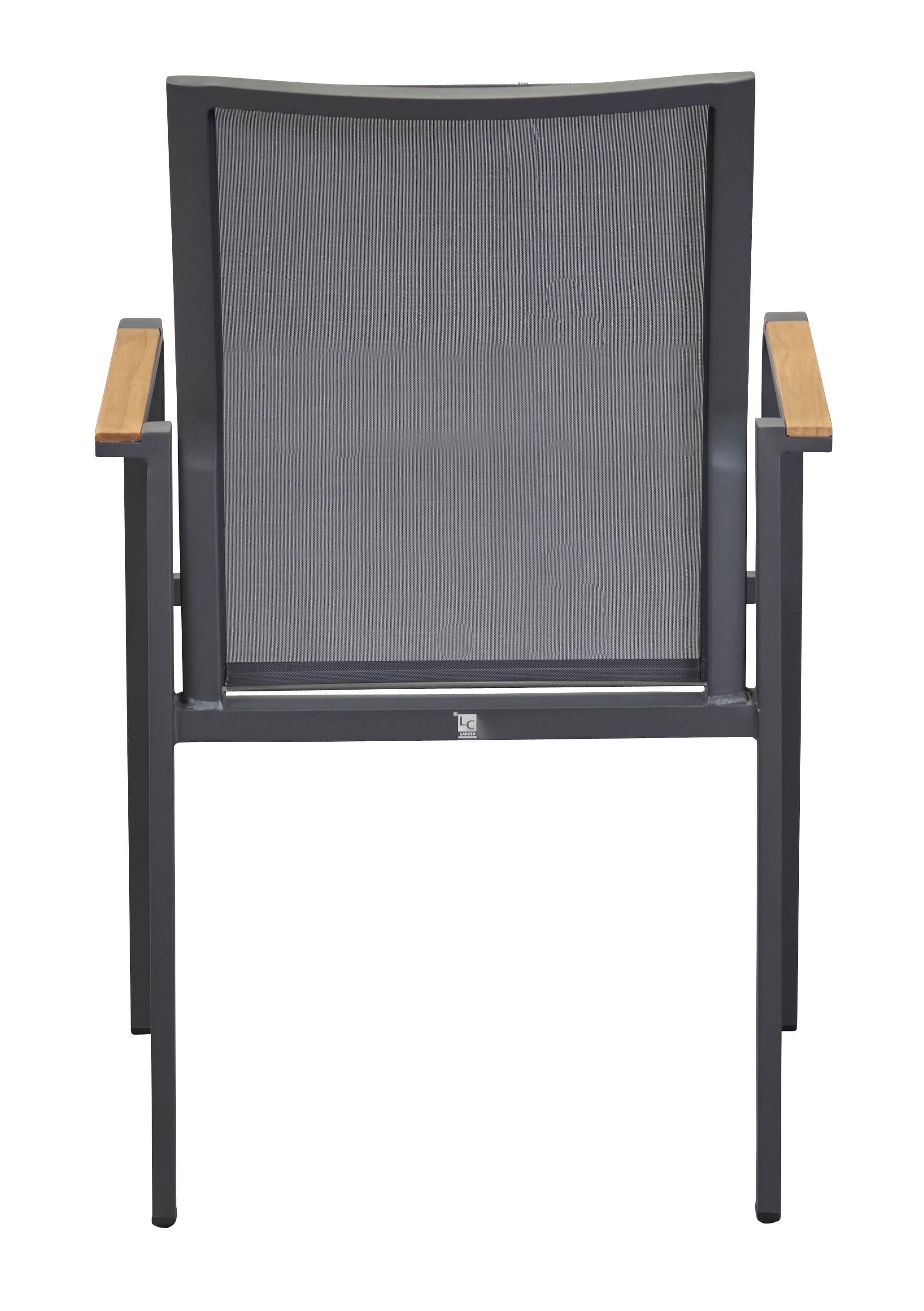 LC Garden 8er Set »Unicamo Sunrest« Stapelstuhl Textilen anthrazit/anthrazit Teakholz Gartenstuhl
