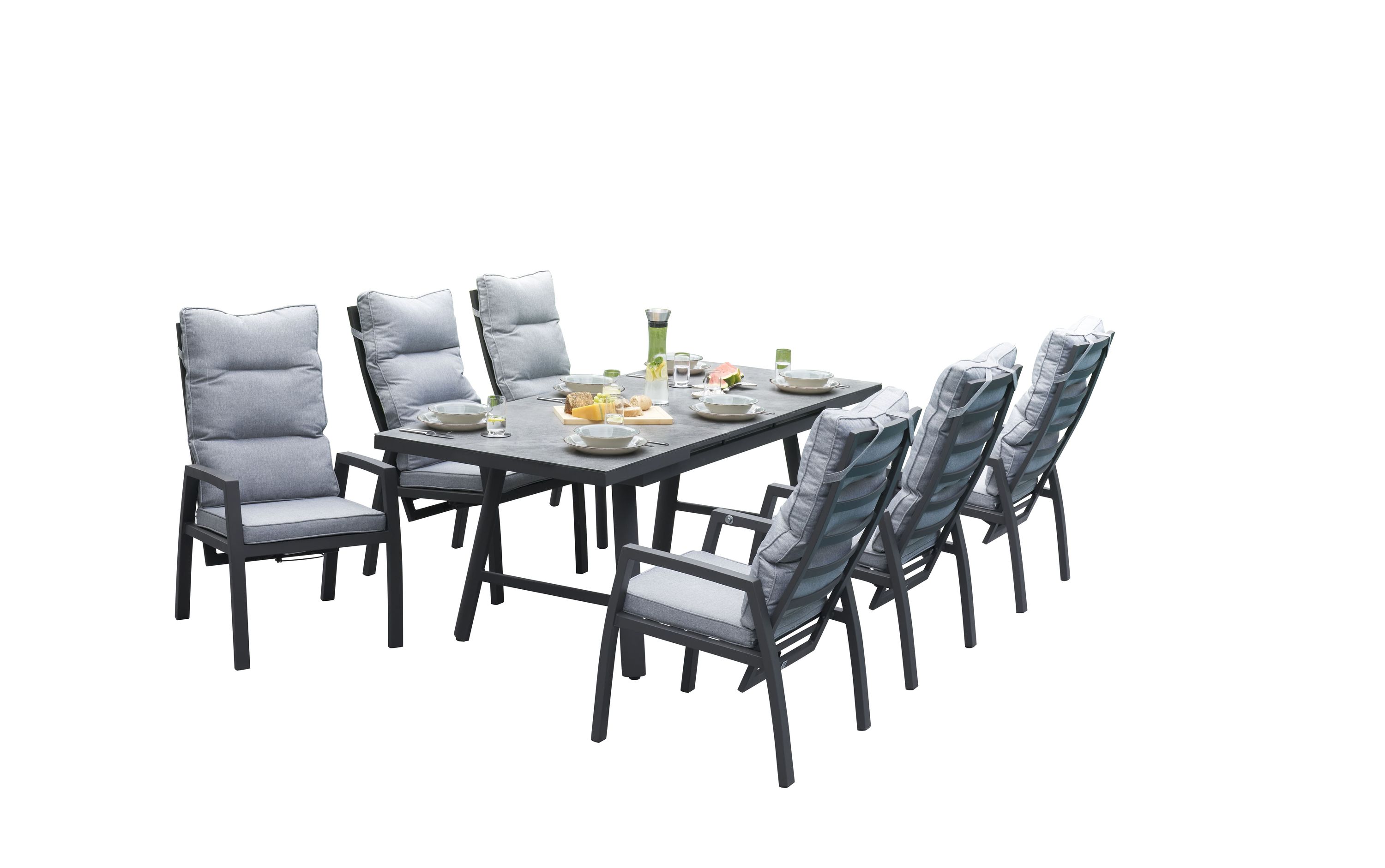 LC Garden »Bondino« Dining Set VII Sitzgruppe Gartenset anthrazit