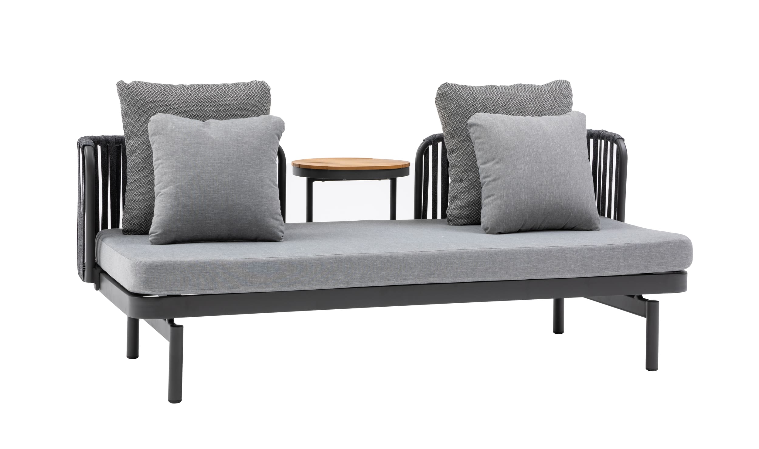 LC Garden »Loungano« Lounge Sofa Rope Multifunktionssofa inkl. Tisch verstellbar Polstergarnitur