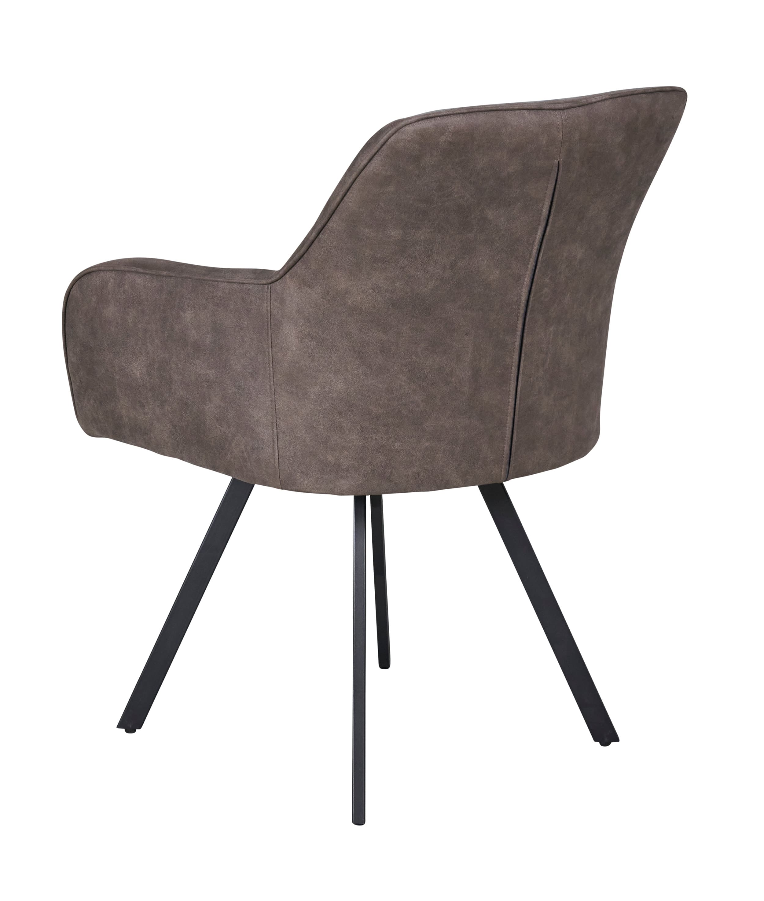 LC Home Esszimmerstuhl »Baltrum« Drehstuhl Lederoptik braun- grau 63x85x63cm