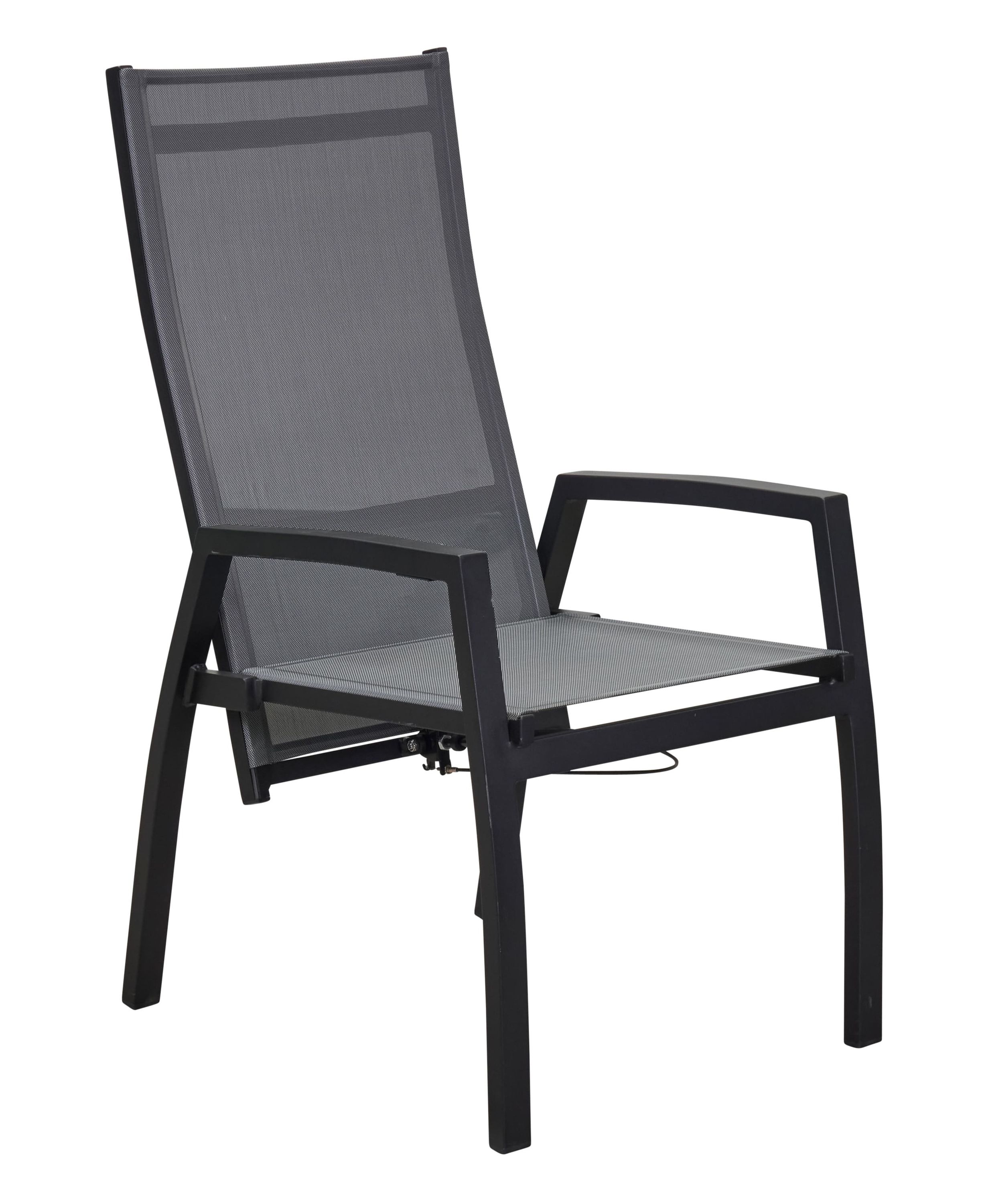 LC Garden 6er Set »Sondrino« Positionsstuhl Textilen schwarz Gartenstuhl Verstellsessel