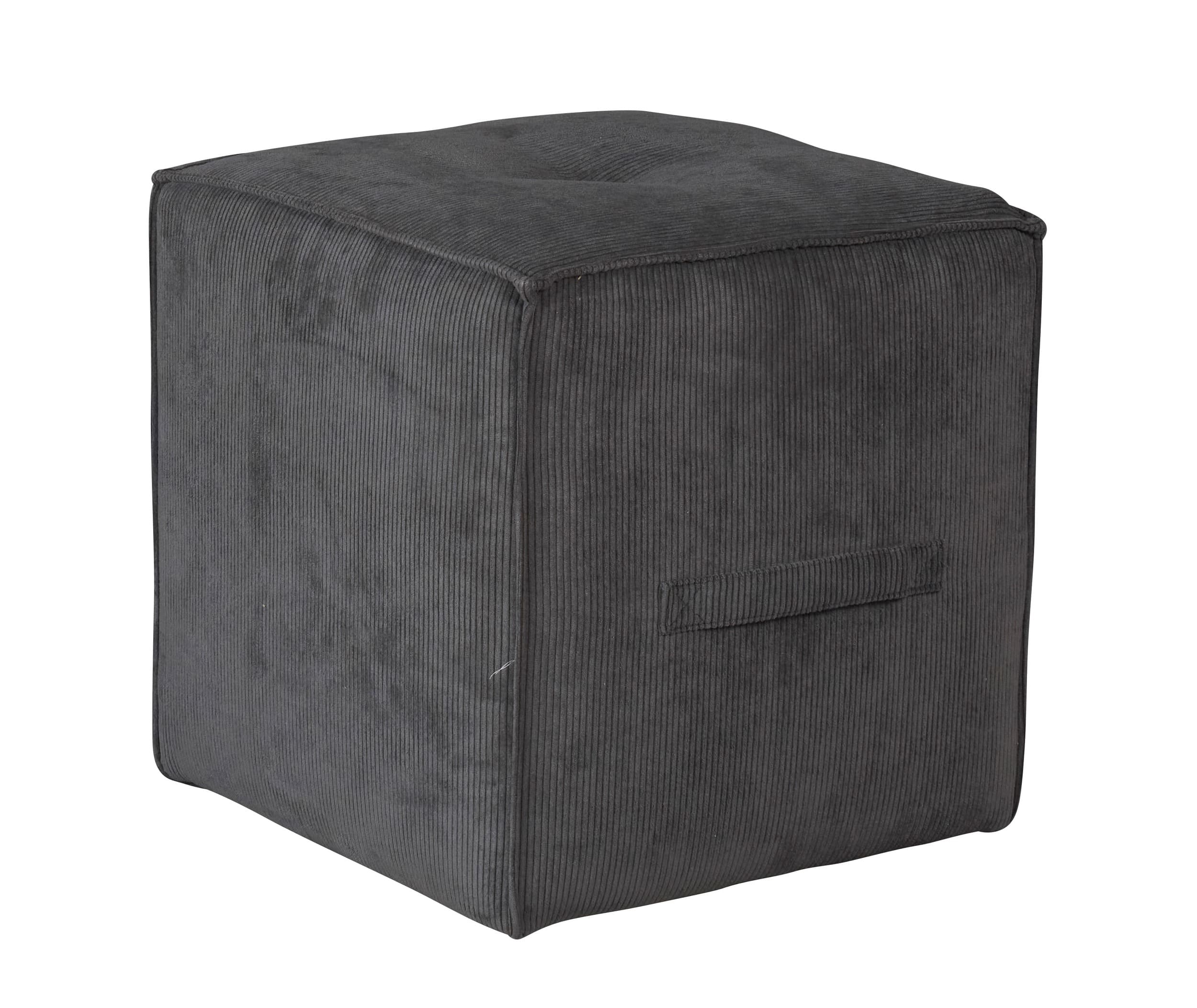 LC Home Sitzhocker »Danzig« inkl. Griff Cordoptik anthrazit 41x41x44cm