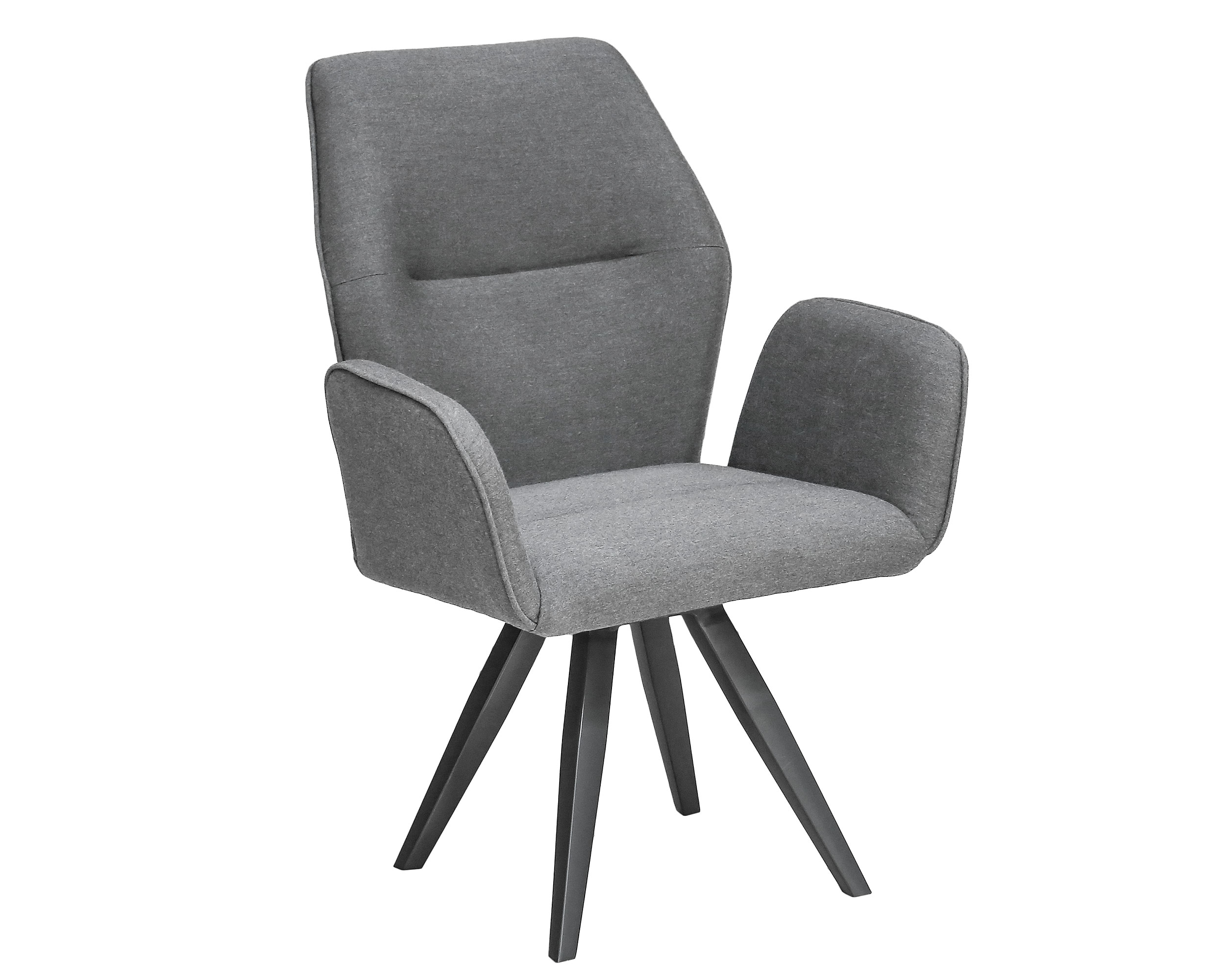 »Sunrino« Dining Gartensessel Drehsessel Anthrazit/Flanelle aus Sunbrella Stoff 70x66x94cm