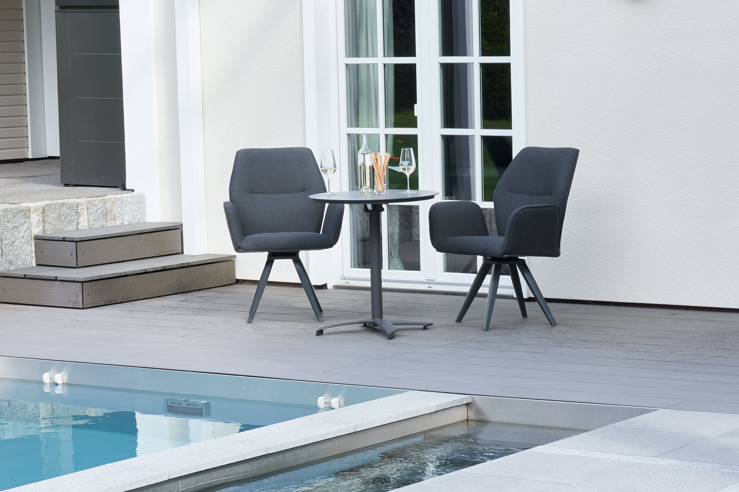 »Sunrino« Bistro Set I Gartenset rund Sitzgruppe