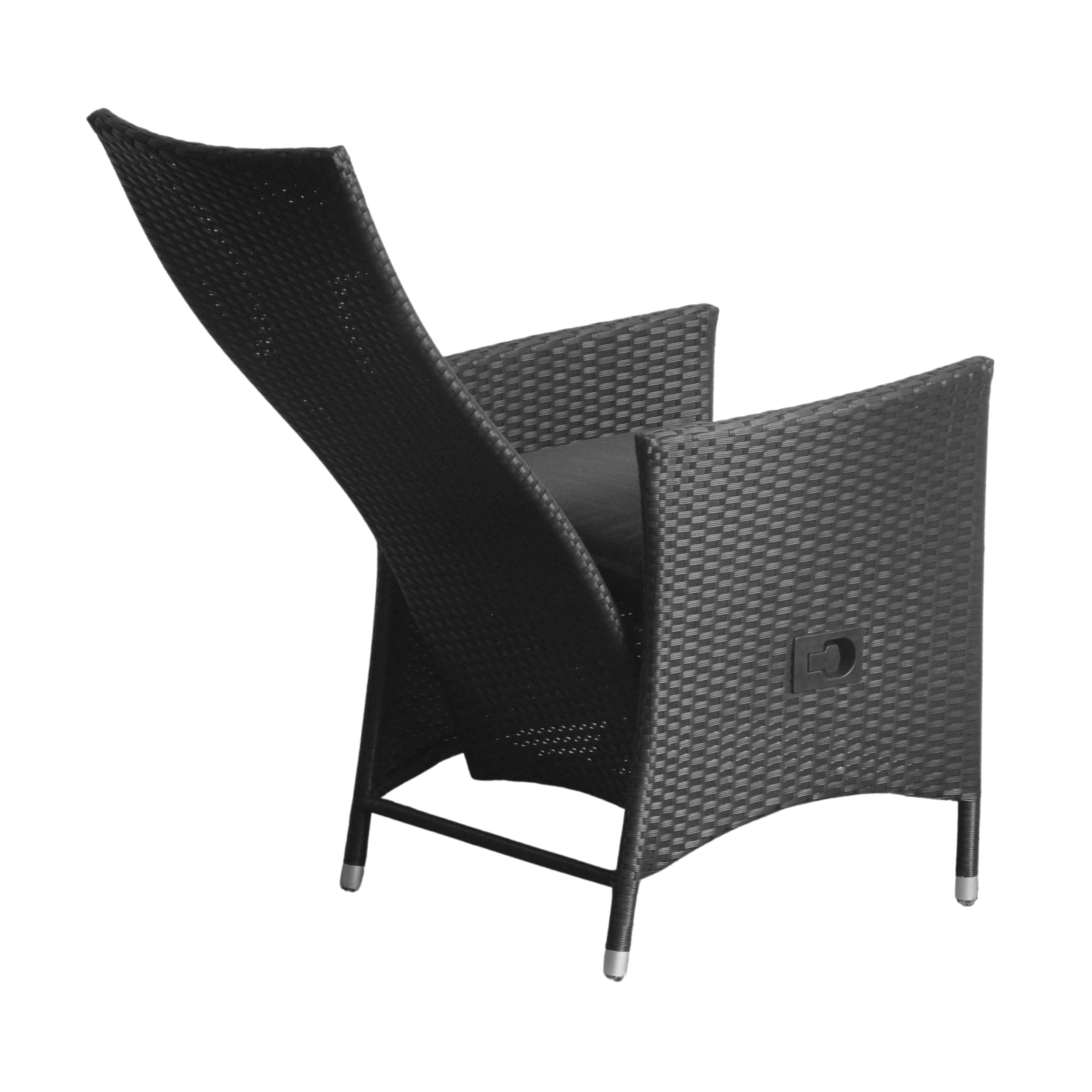 LC Garden 6er Set »Diningo« Dining Positionsstuhl schwarz Gartenstuhl mit Kissen