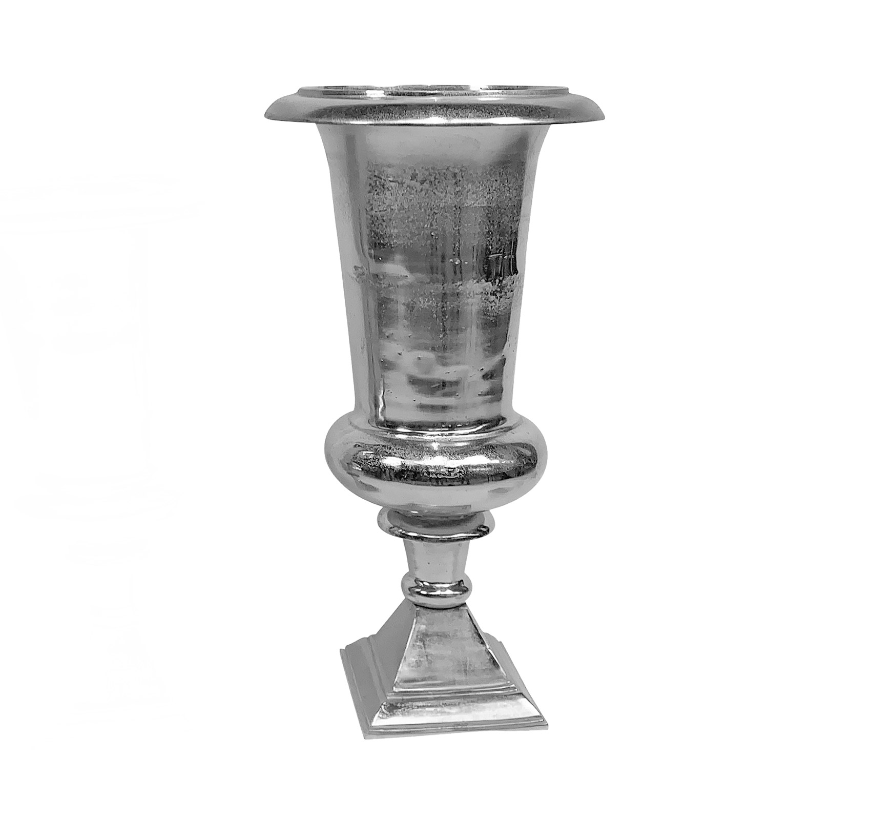 LC Home »Designer Vase« Pokalform Raw Nickel 45x45x85cm