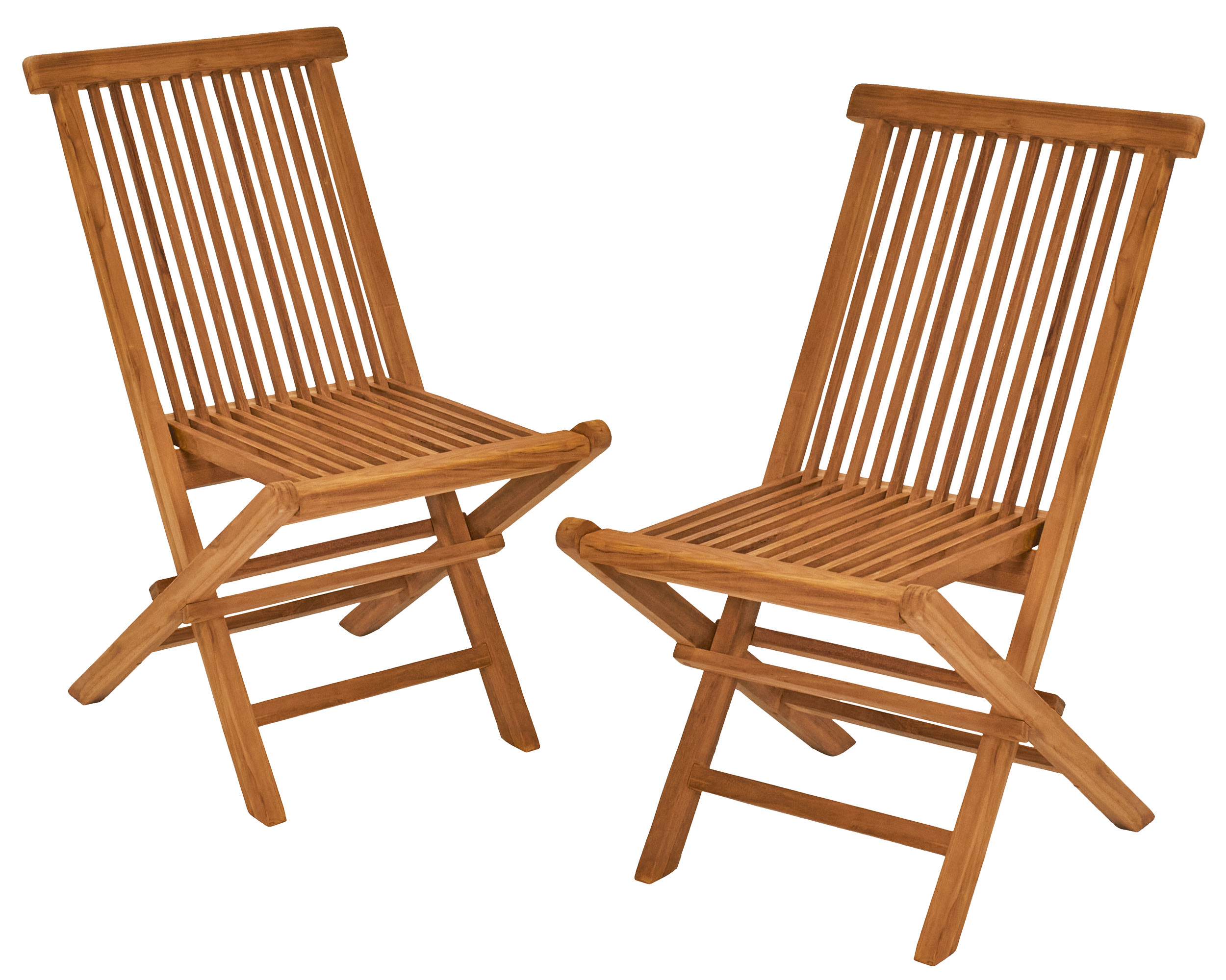 LC Garden »Riva« 2er Set Gartenstühle Teakholz Klappstühle Terrassenstühle