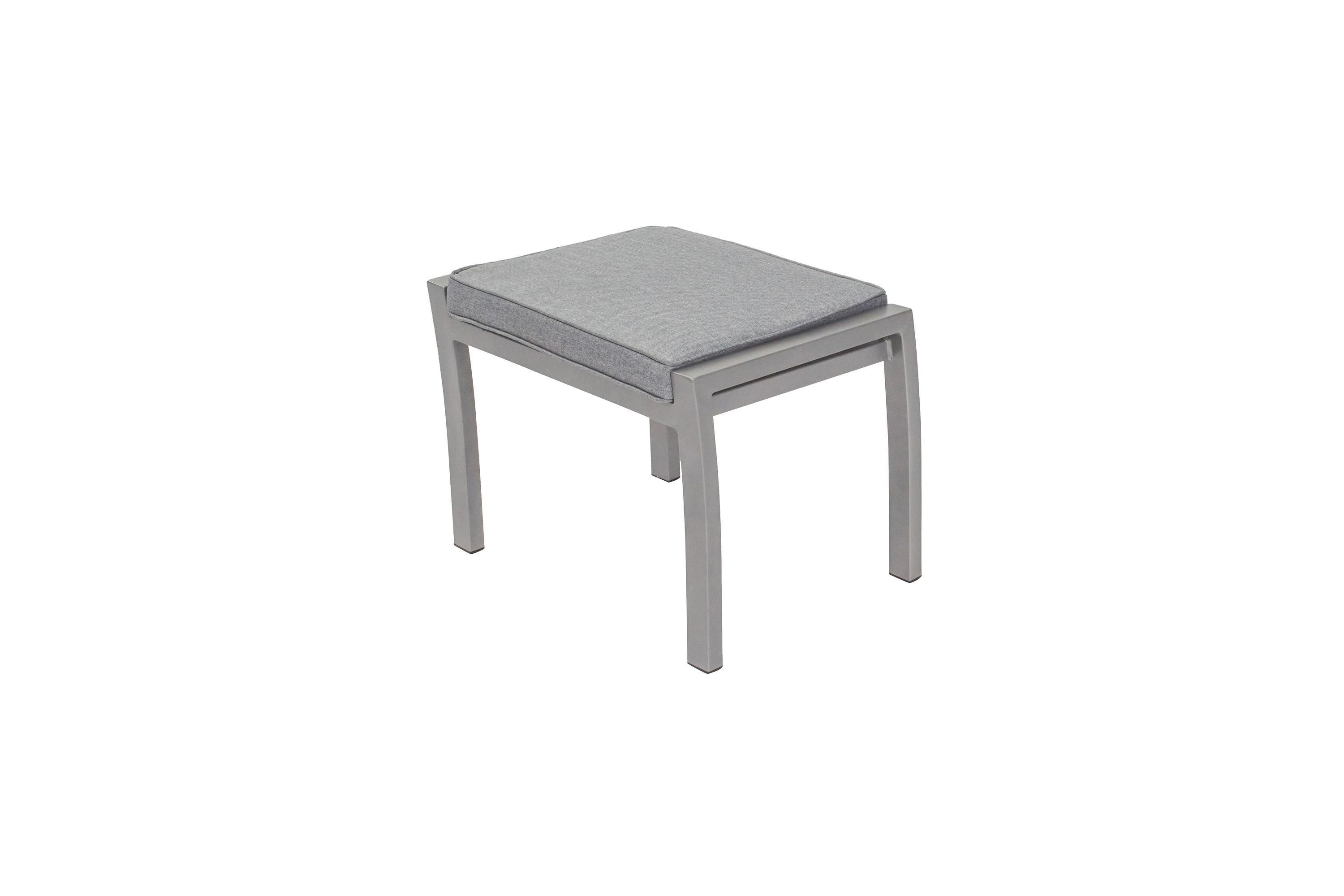 LC Garden »Bondino« Dining Hocker Fußbank silber-eckig