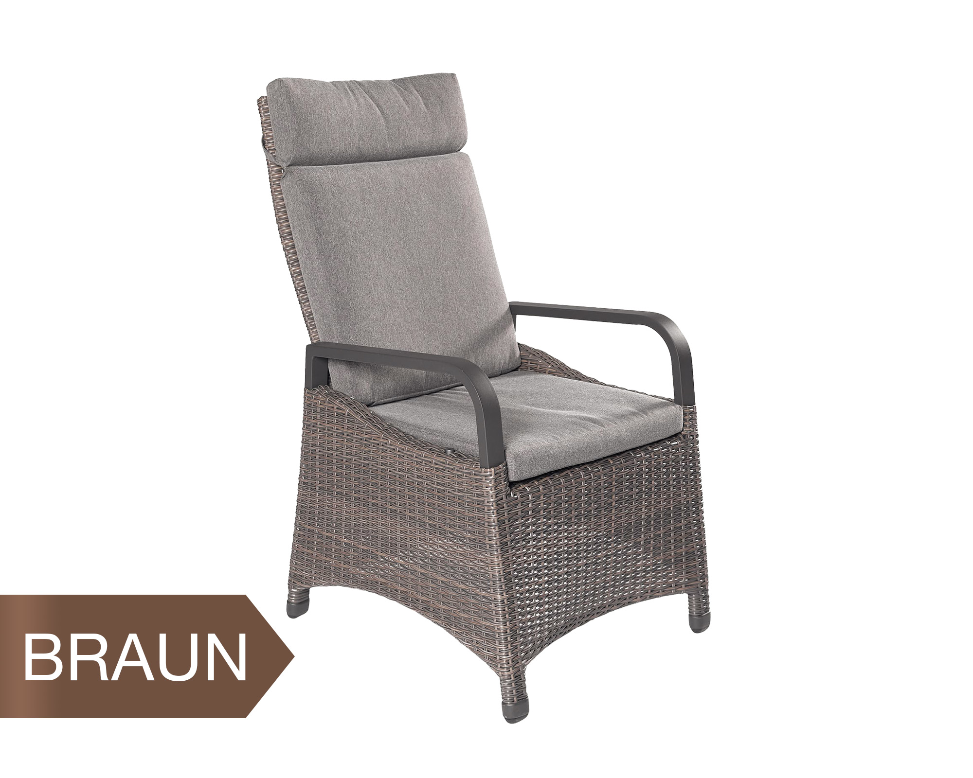 LC Garden »Komido« Dining Set I omega braun Garten Sitzgruppe aus handgeflochtenem Polyrattan inkl. Sitzkissen