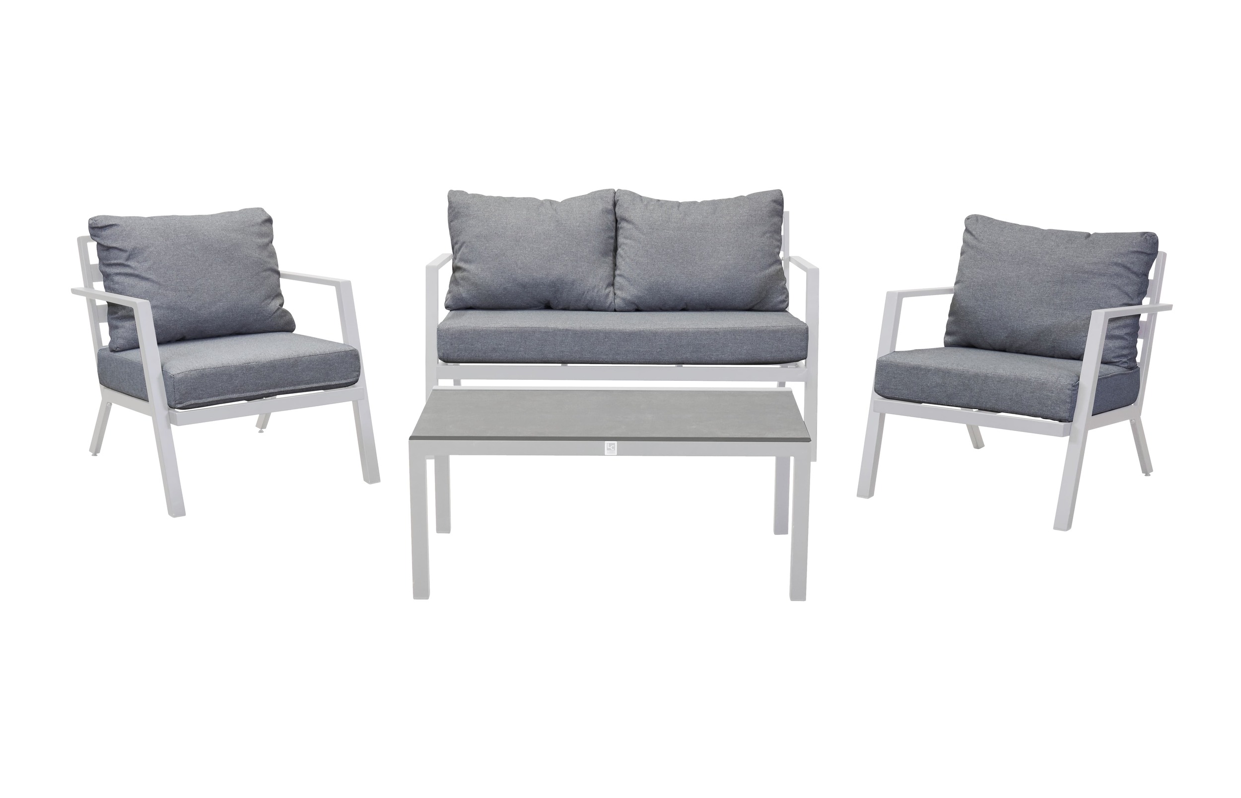 LC Garden »Keramo« Lounge Set off-white 4tlg. Sitzgruppe Loungemöbel Sitzgarnitur