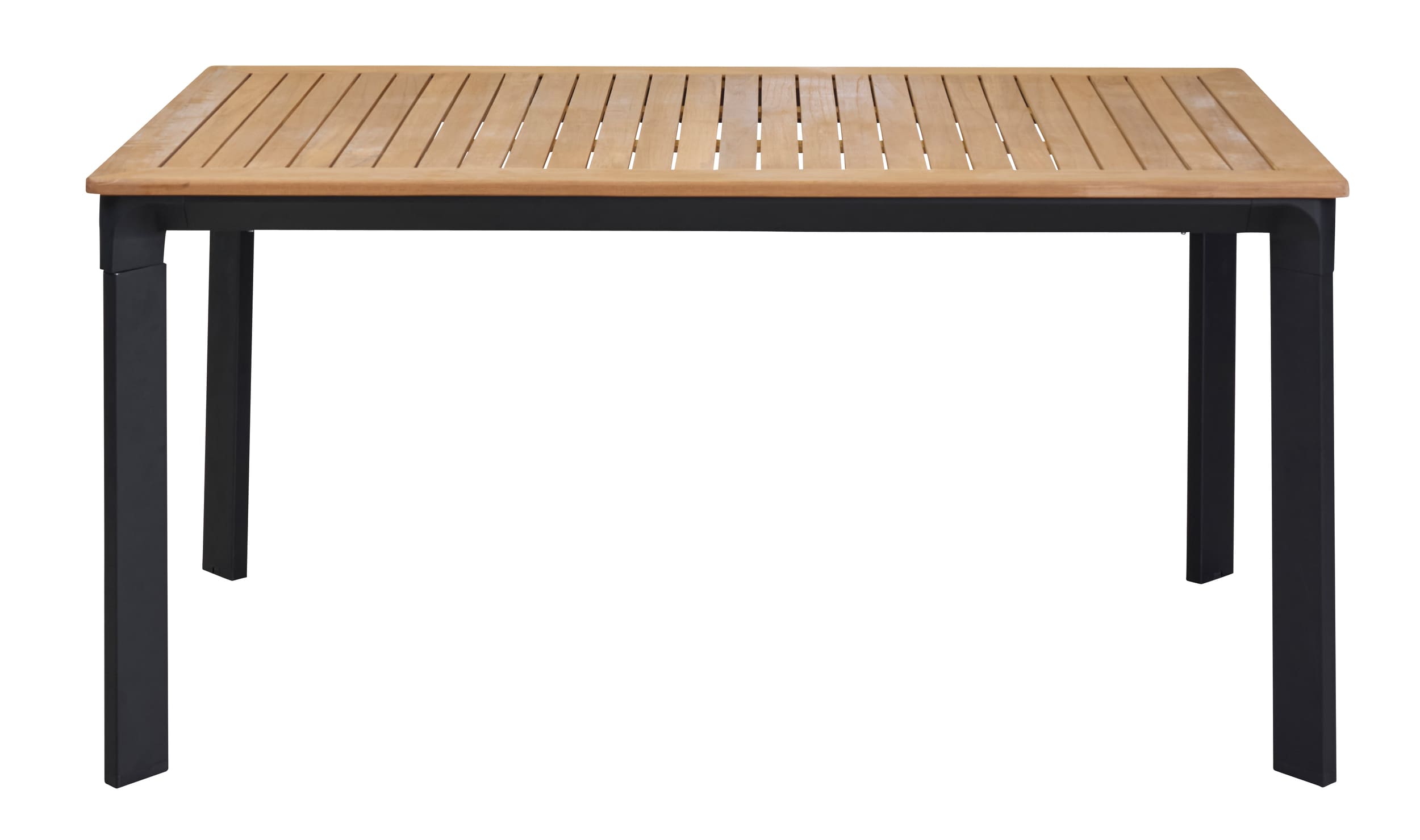 LC Garden Unicamo Esstisch matt schwarz/Teak 160x90cm Esstisch