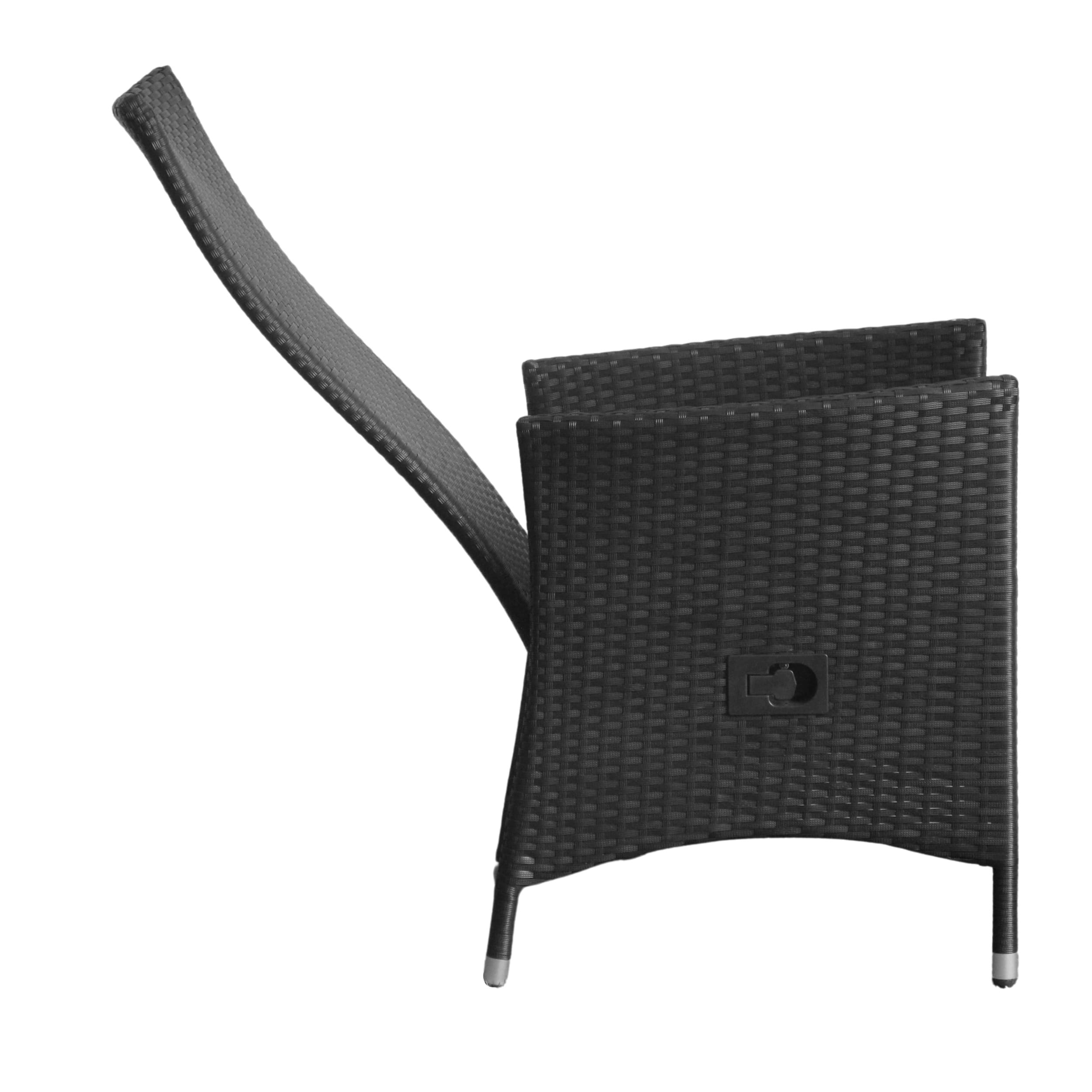 LC Garden 6er Set »Diningo« Dining Positionsstuhl schwarz Gartenstuhl mit Kissen