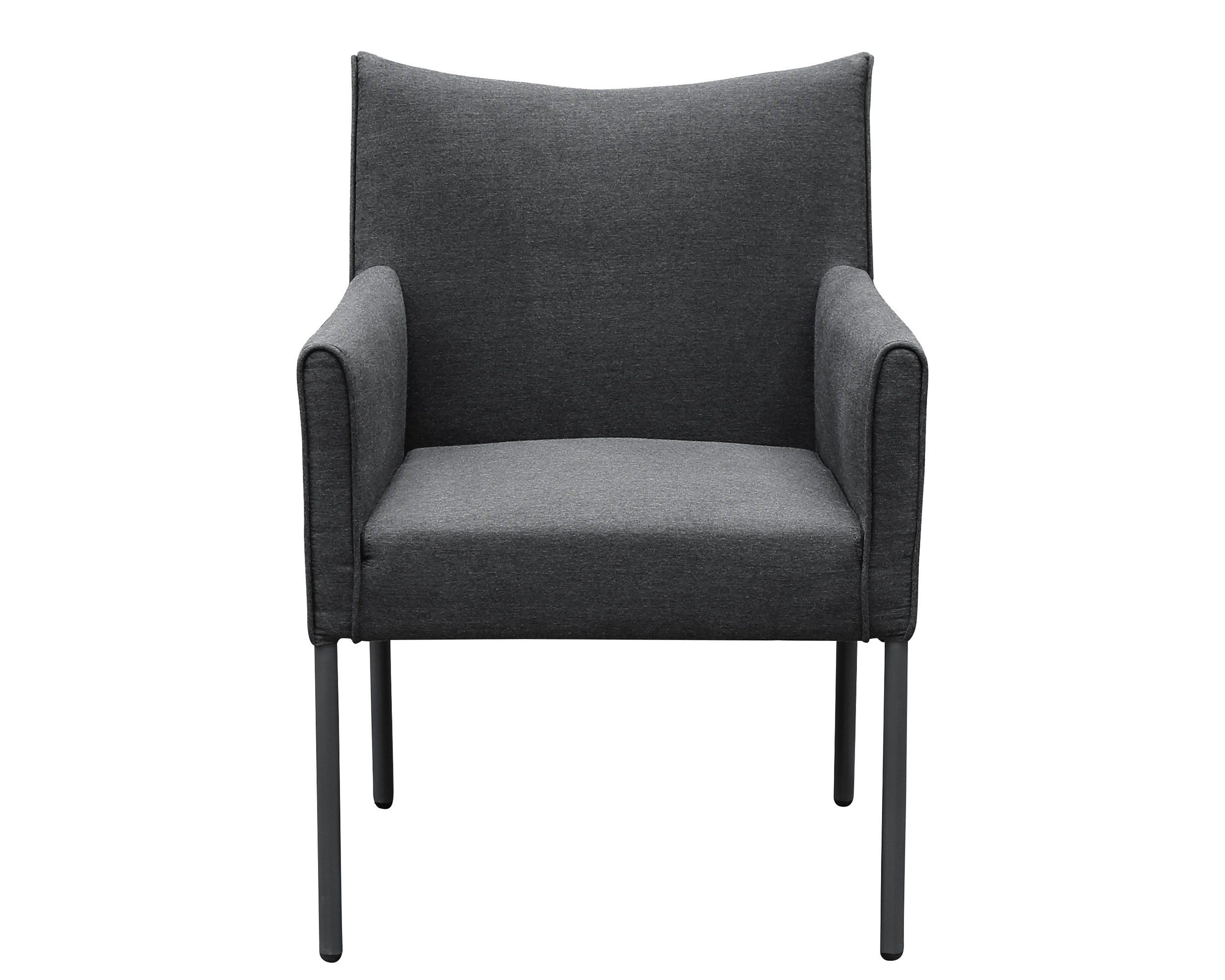 »Sunrino« Dining Gartenstuhl Armlehnstuhl Anthrazit/Sooty aus Sunbrella Stoff 65x60x84cm