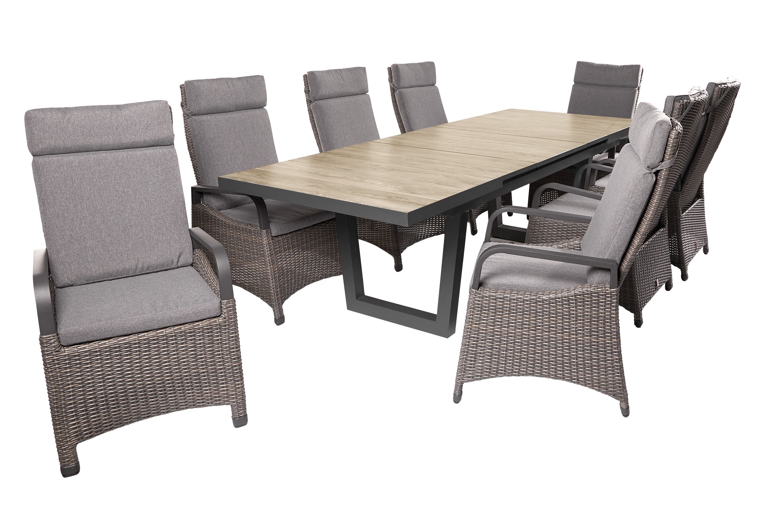 LC Garden »Komido« Dining Set II Sitzgruppe Gartenset omega braun