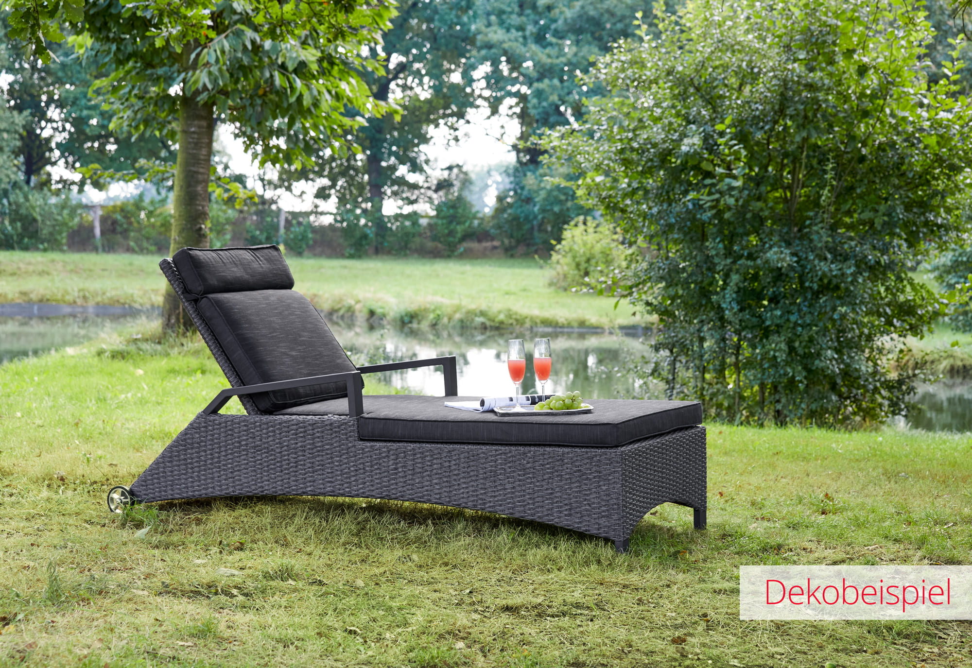 LC Garden »Keramo« Living Sonnenliege Gartenliege grau