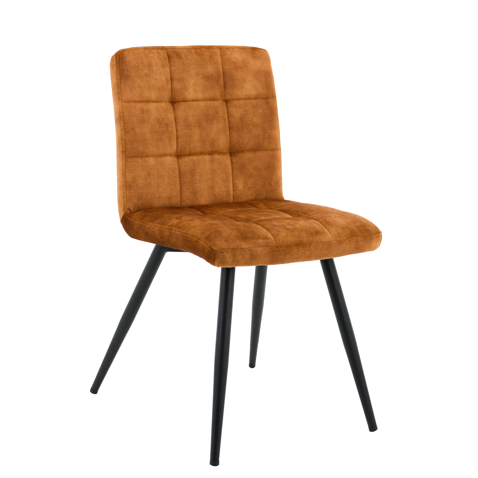 LC Home »moderner« Esszimmerstuhl Samt Senfgelb 47x58,5x82,5cm Polsterstuhl