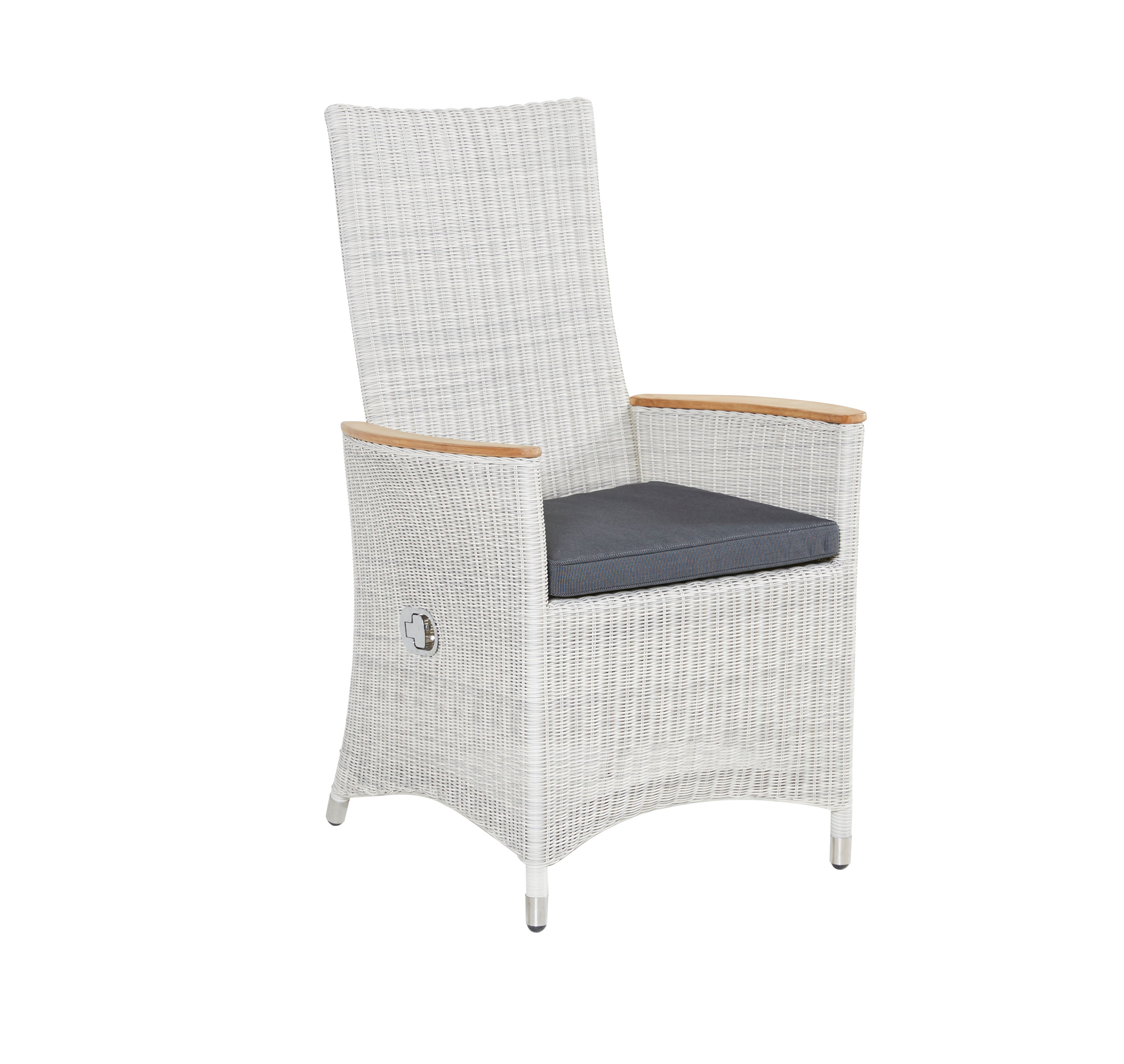LC Garden »Chelsea« Positionsstuhl Verstellsessel weiß inkl. Sitzkissen 70x67x108cm