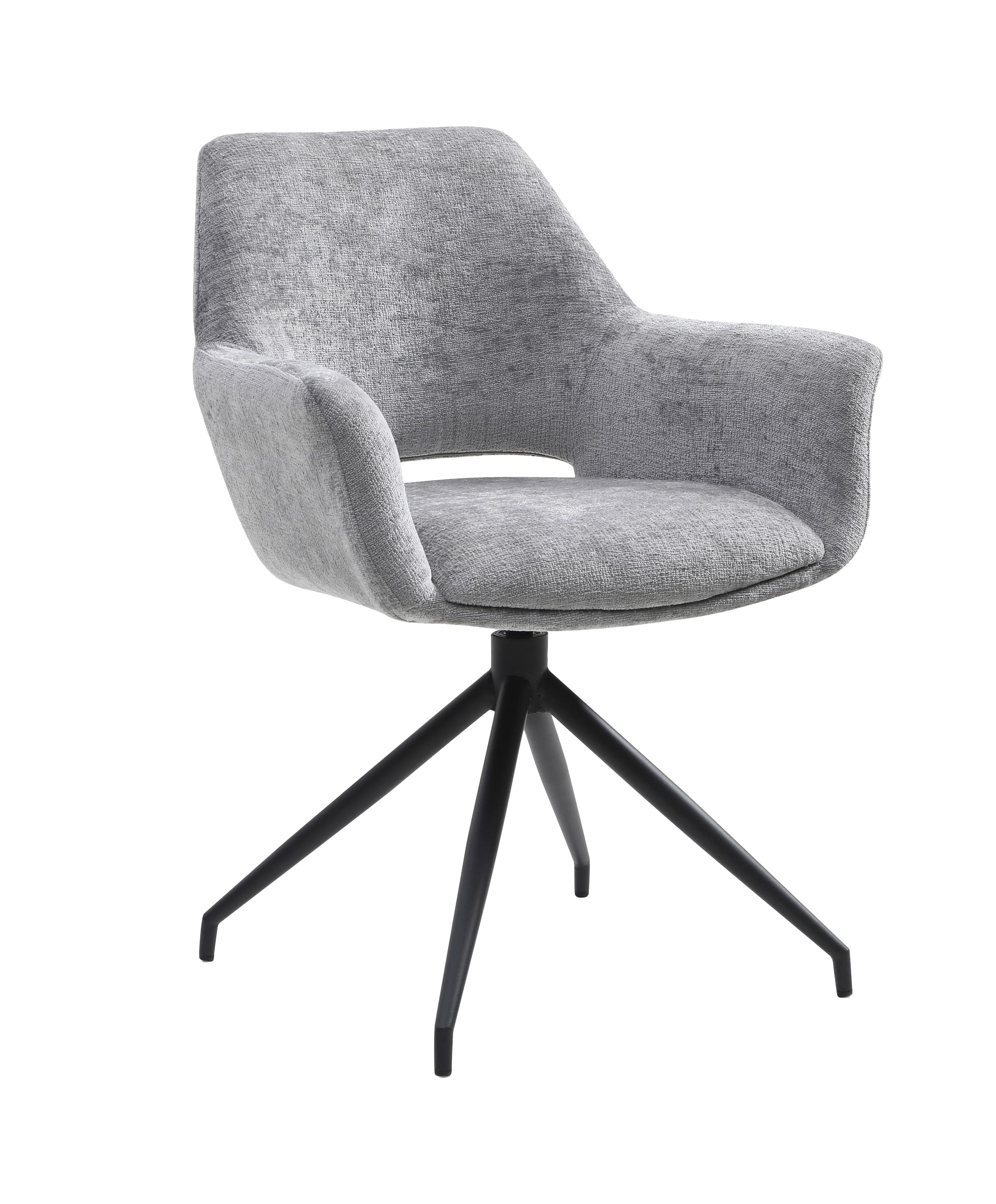 LC Home Esszimmerstuhl Celio Webstoff hellgrau Polsterstuhl Wohnzimmerstuhl