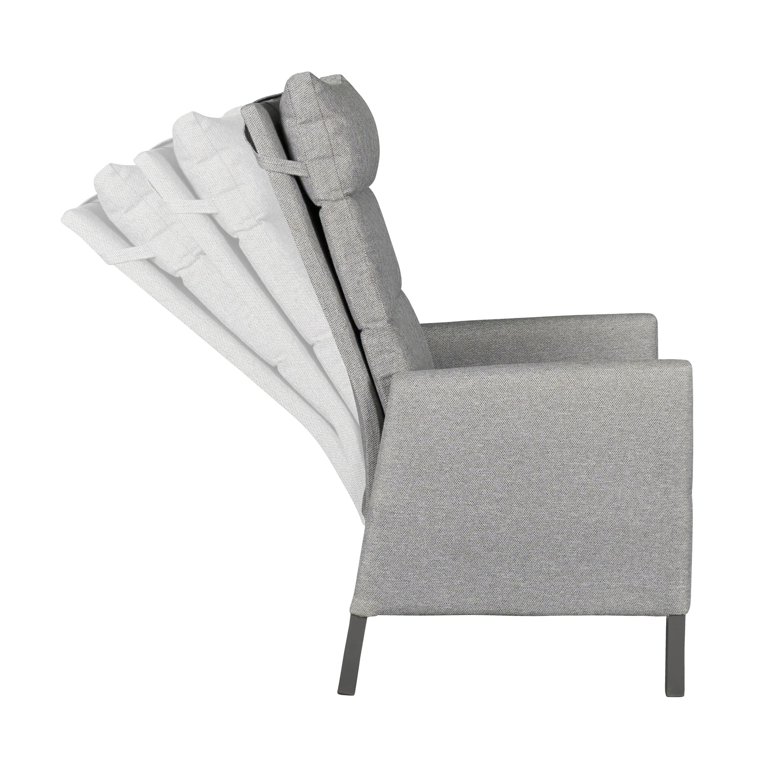 LC Garden »Solverde« Positionsstuhl Anthrazit/Flanelle Verstellsessel Gartenstuhl