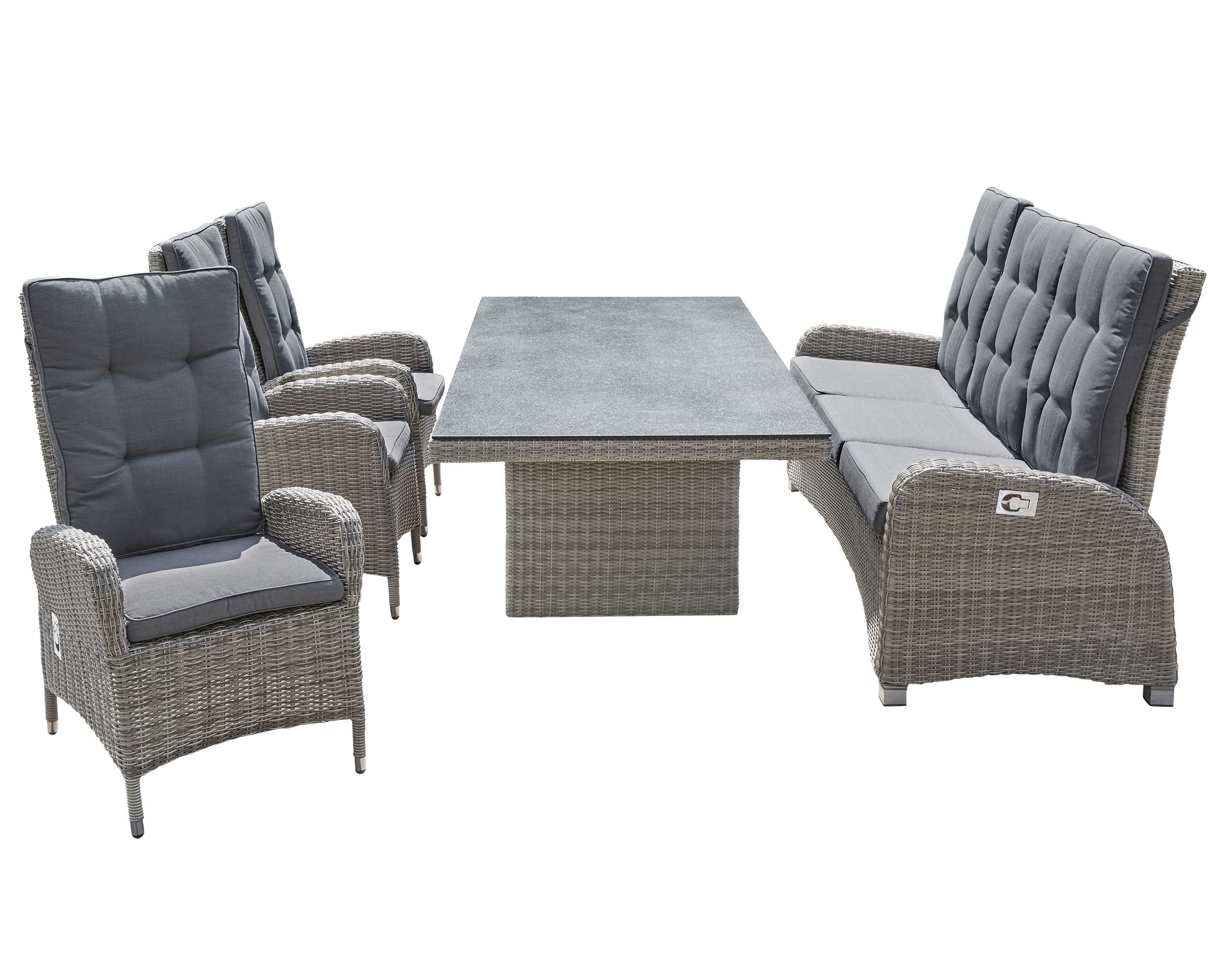 LC Garden »Bilbao« Dining Set III Sitzgruppe Gartenset grau