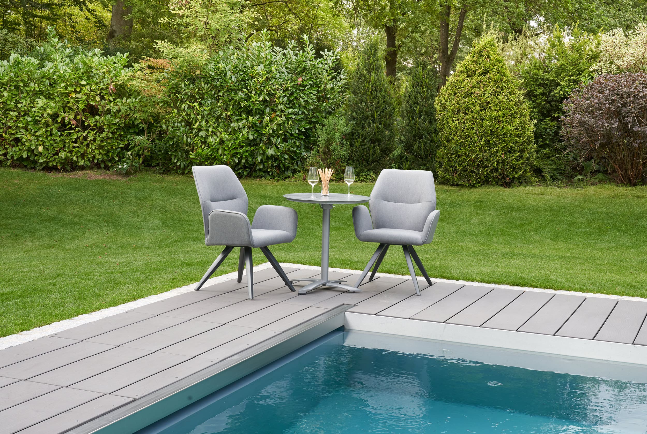»Sunrino« Bistro Set II Gartenset rund Sitzgruppe