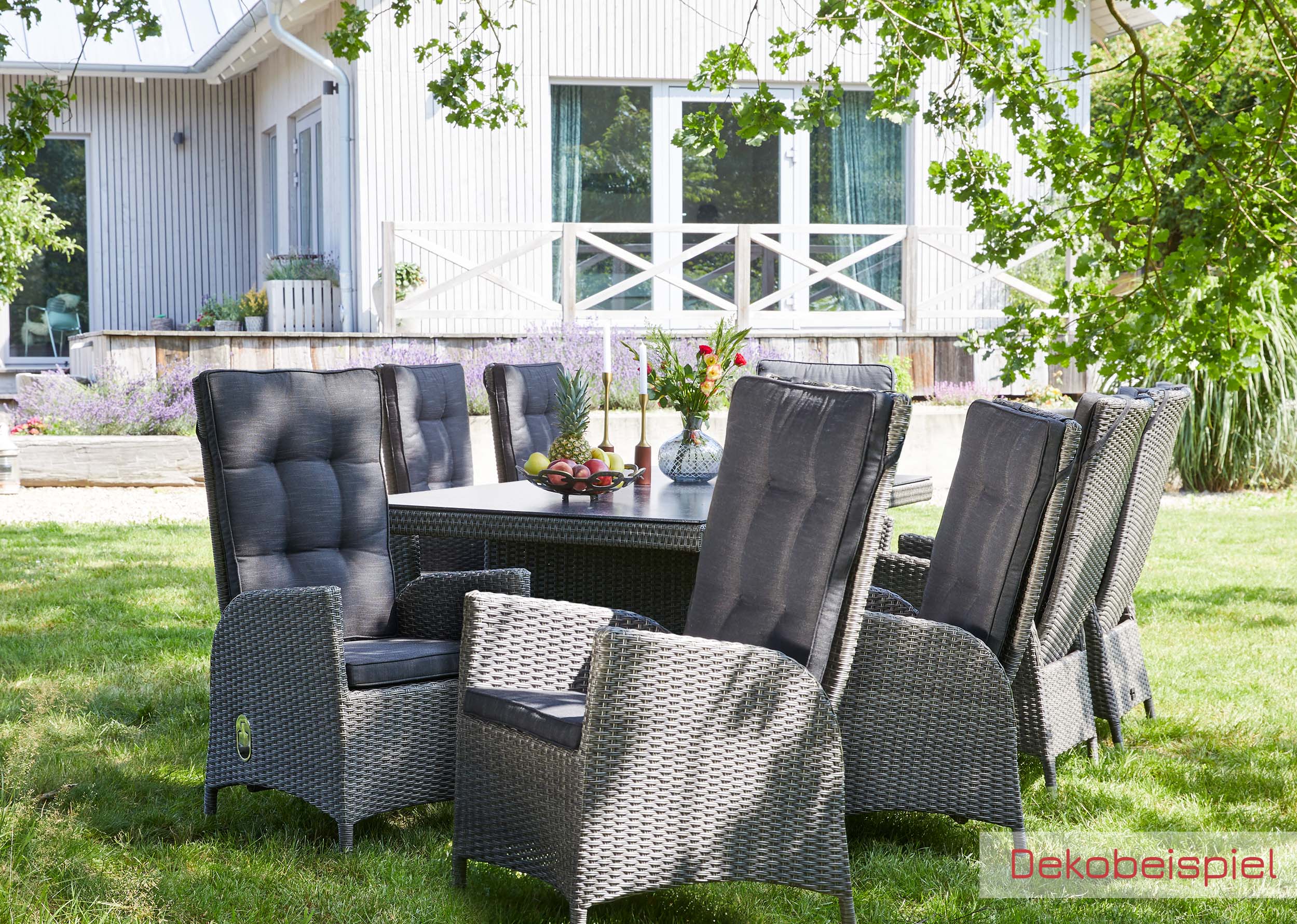LC Garden »Barcelona« Dining Set II grau-mix Sitzgruppe Gartenset