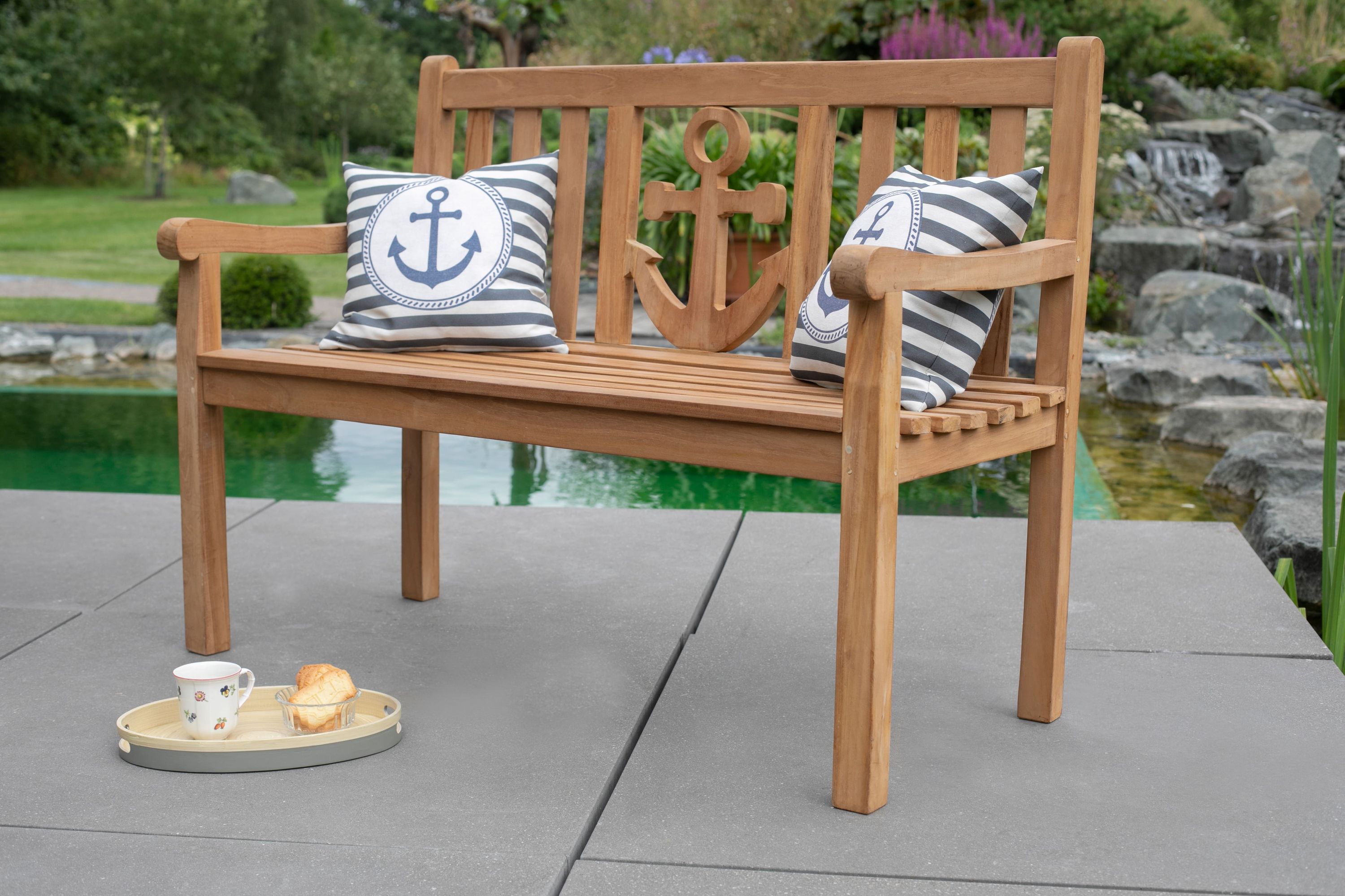 deVries Teak Bank mit Anker 150x89x60cm